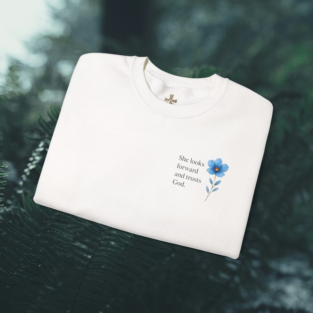 She Looks Back and Thanks God Floral Sweatshirt - Iron Faith Co.