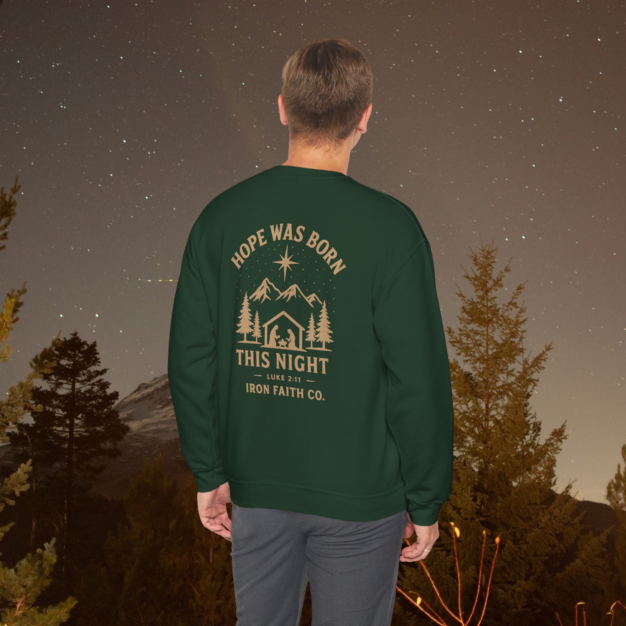 Hope Was Born This Night Sweatshirt - IronFaithCo.
