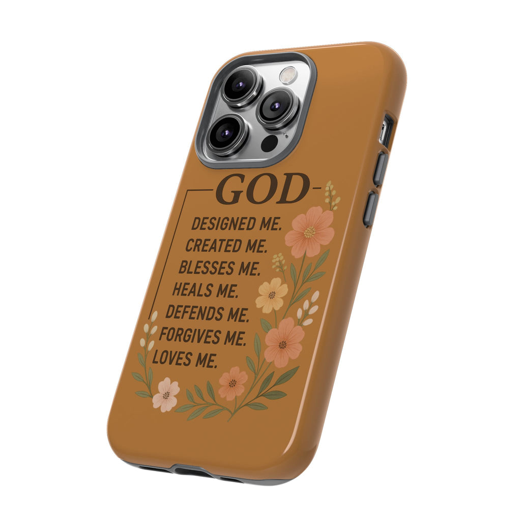 "GOD Designed Me" Floral iPhone Case