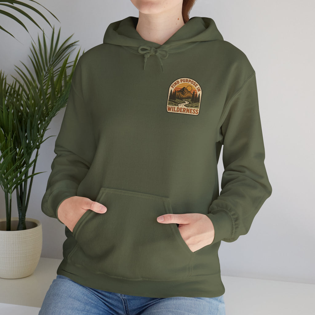 Find purpose in wilderness| Iron Faith Co. | Comfortable Heavy Blend Sweatshirt