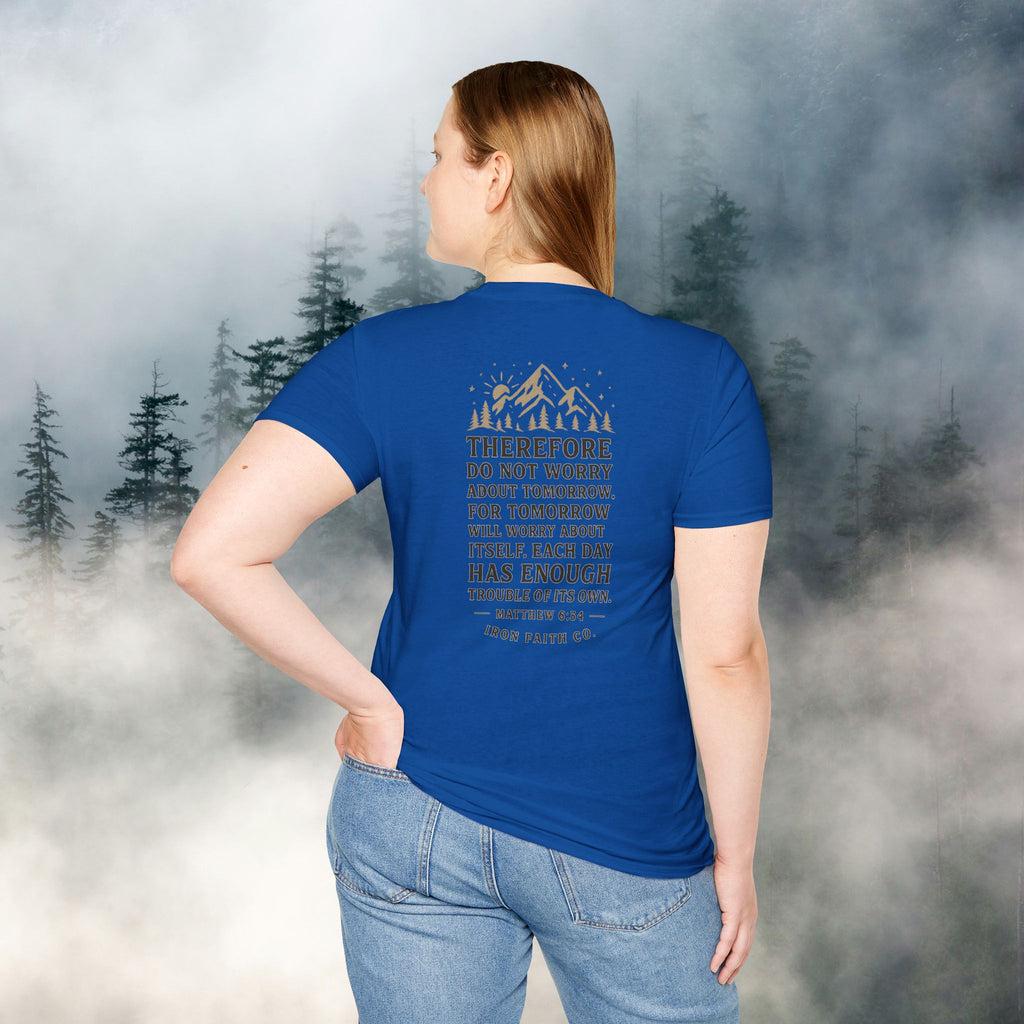 Iron Faith co | Matthew 6:34 T-shirt