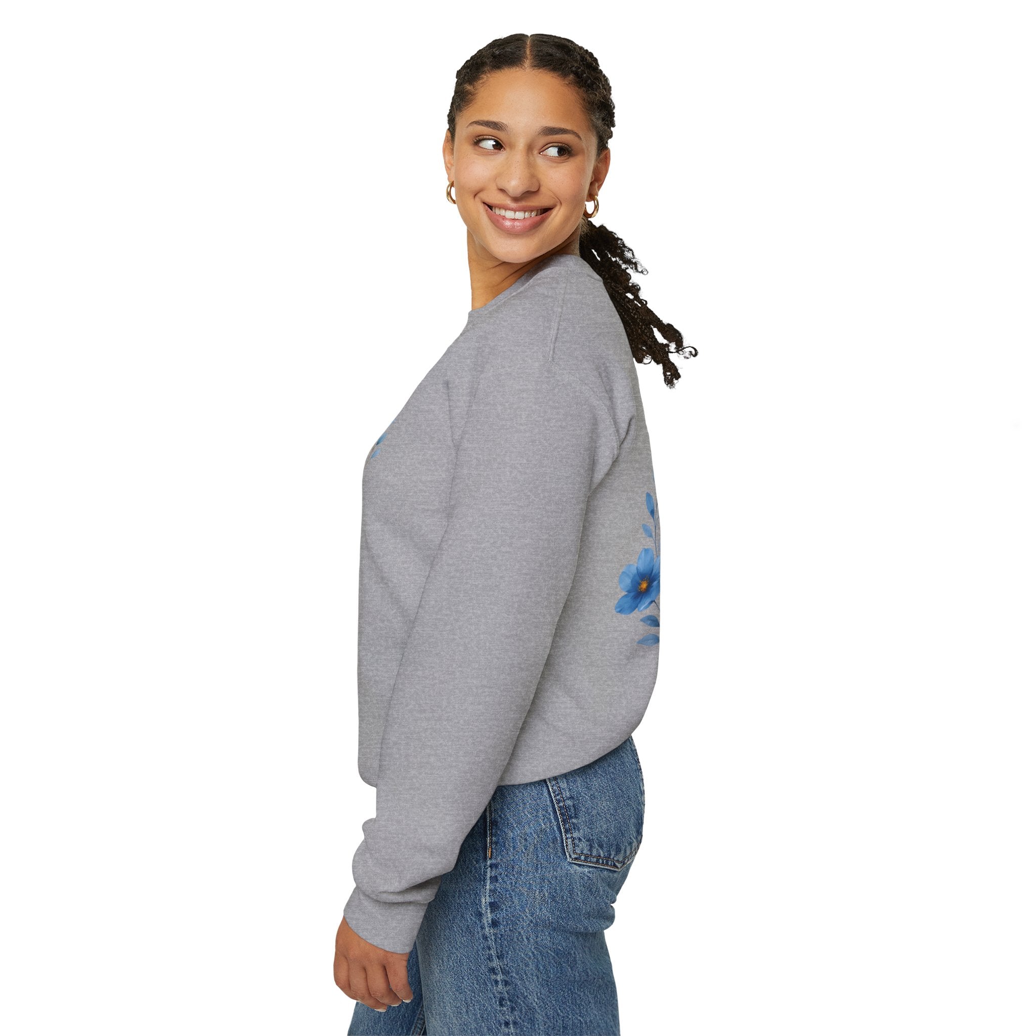 She Looks Back and Thanks God Floral Sweatshirt - Iron Faith Co.