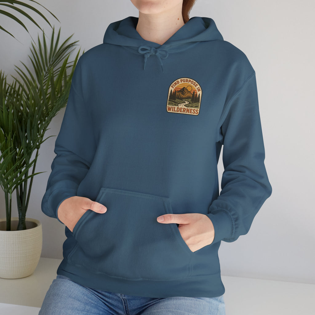 Find purpose in wilderness| Iron Faith Co. | Comfortable Heavy Blend Sweatshirt
