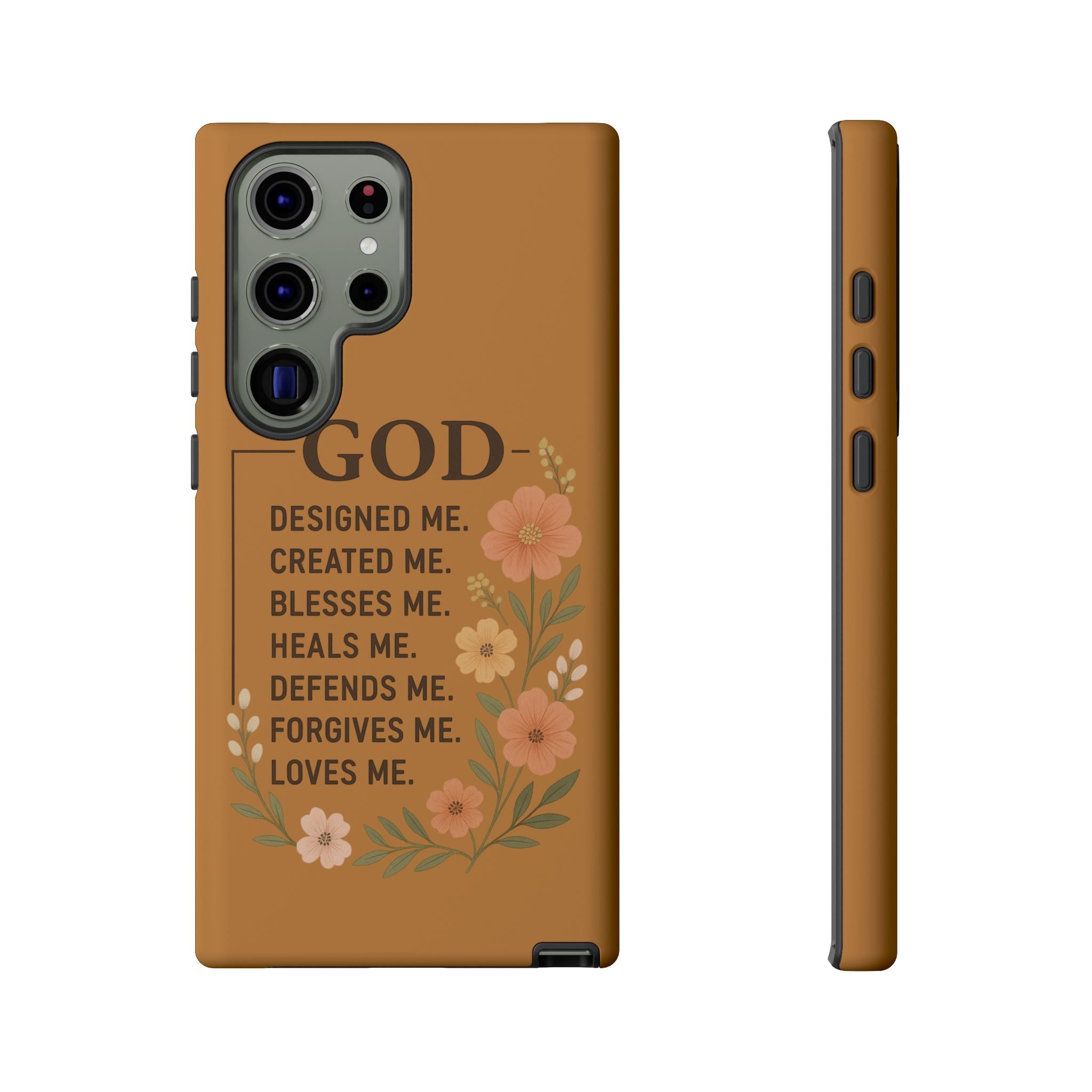 "GOD Designed Me" Floral iPhone Case