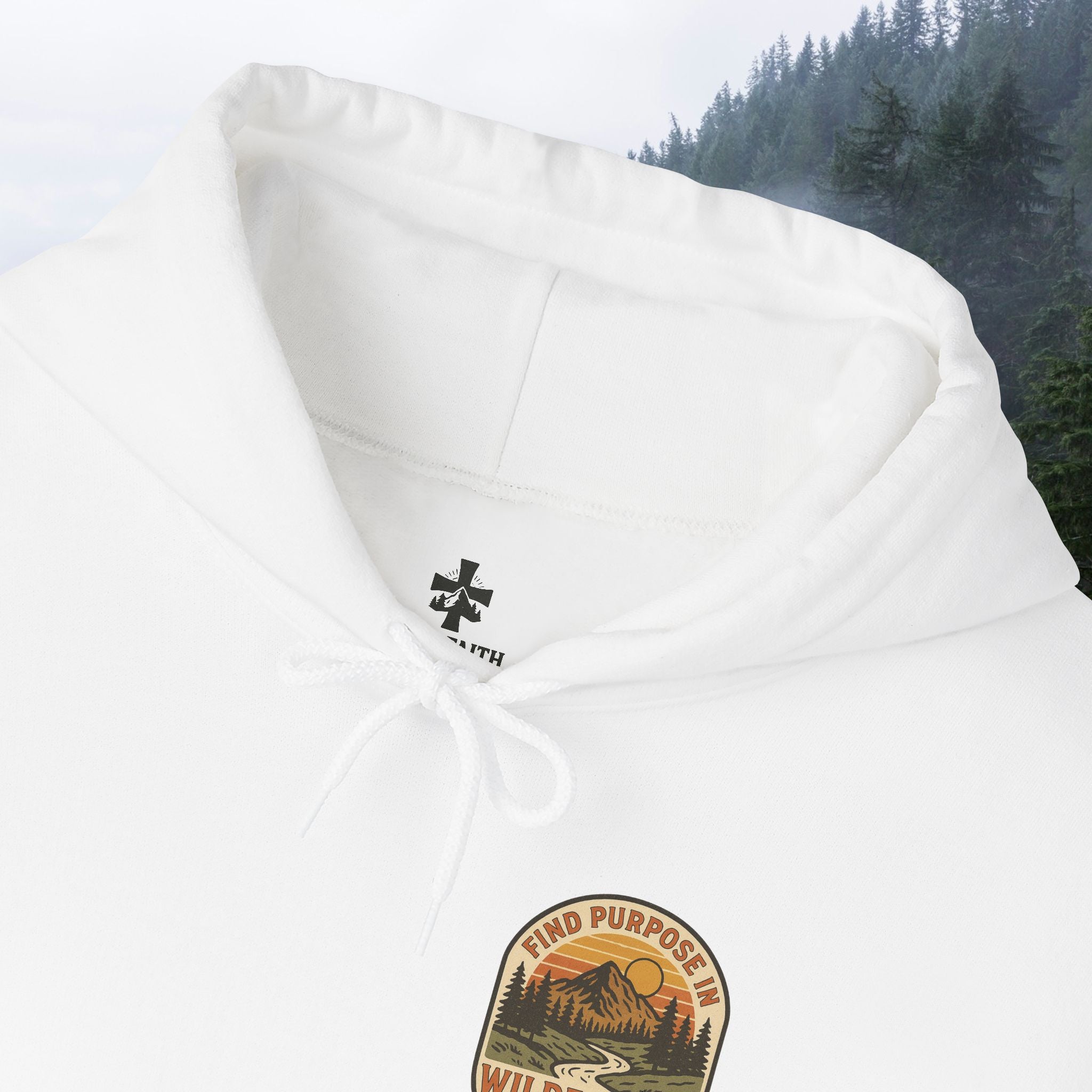 Find purpose in wilderness| Iron Faith Co. | Comfortable Heavy Blend Sweatshirt