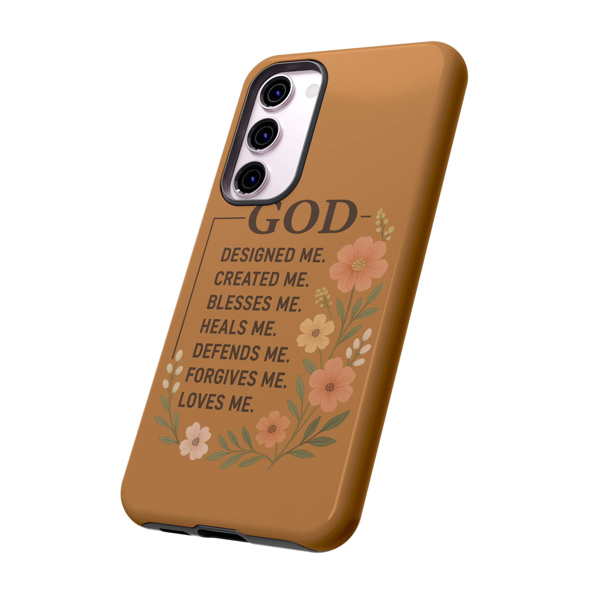 "GOD Designed Me" Floral iPhone Case