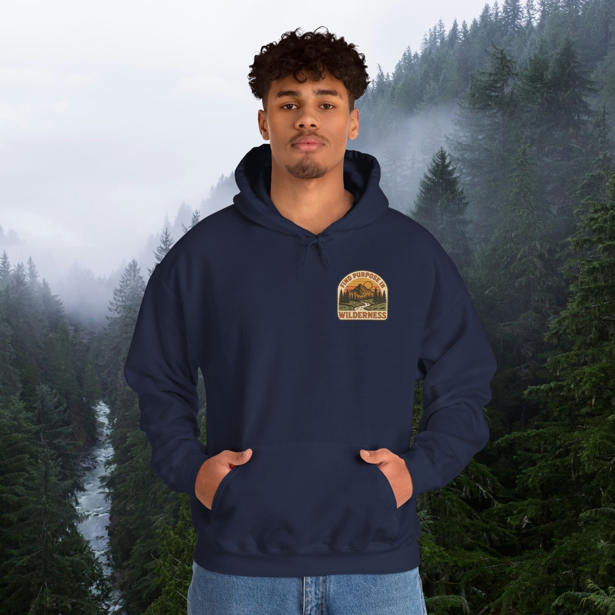 Find purpose in wilderness| Iron Faith Co. | Comfortable Heavy Blend Sweatshirt