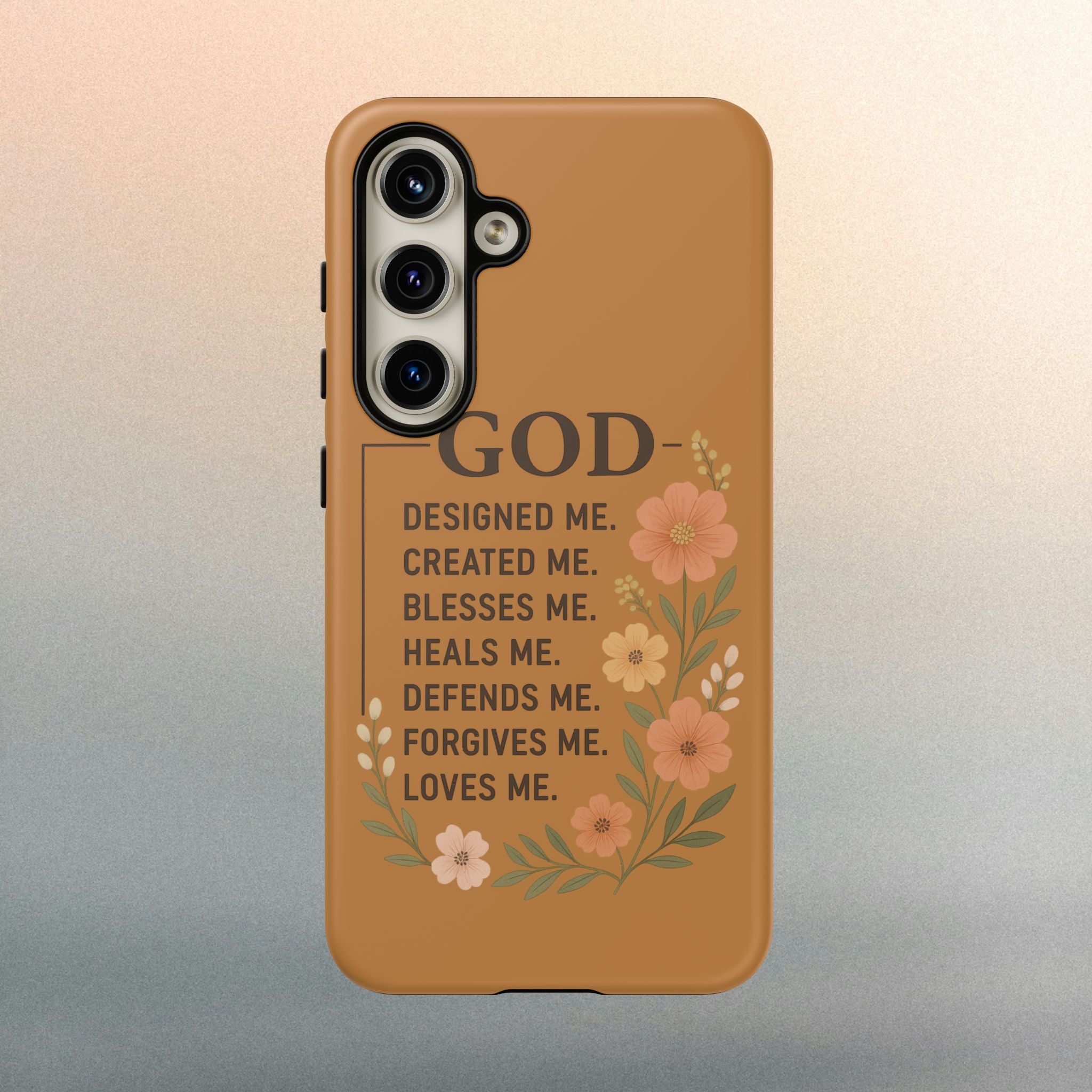 "GOD Designed Me" Floral iPhone Case