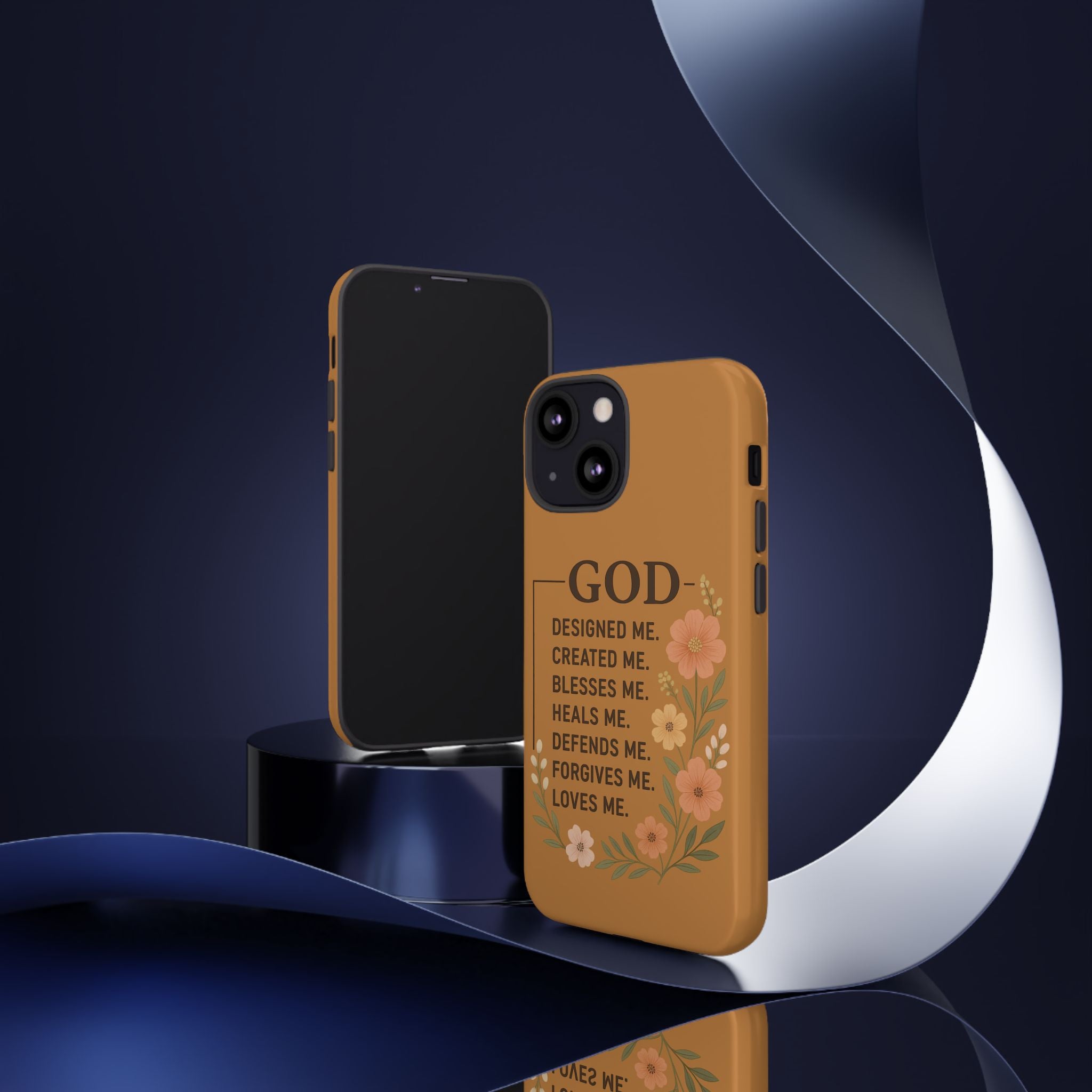"GOD Designed Me" Floral iPhone Case
