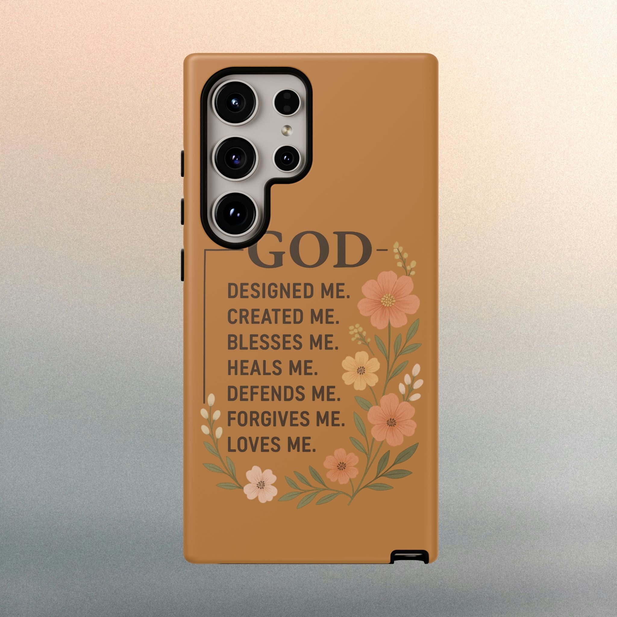 "GOD Designed Me" Floral iPhone Case