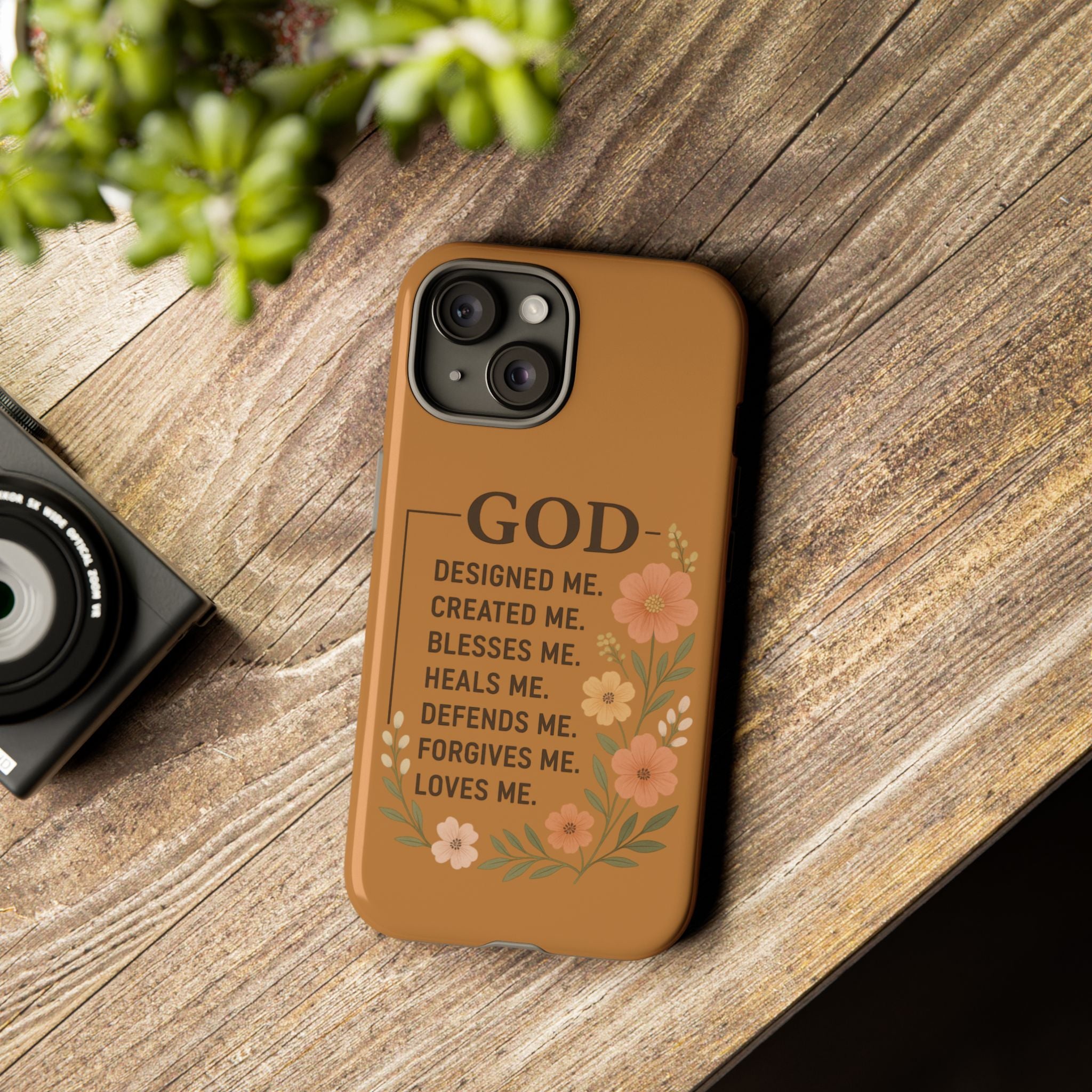 "GOD Designed Me" Floral iPhone Case