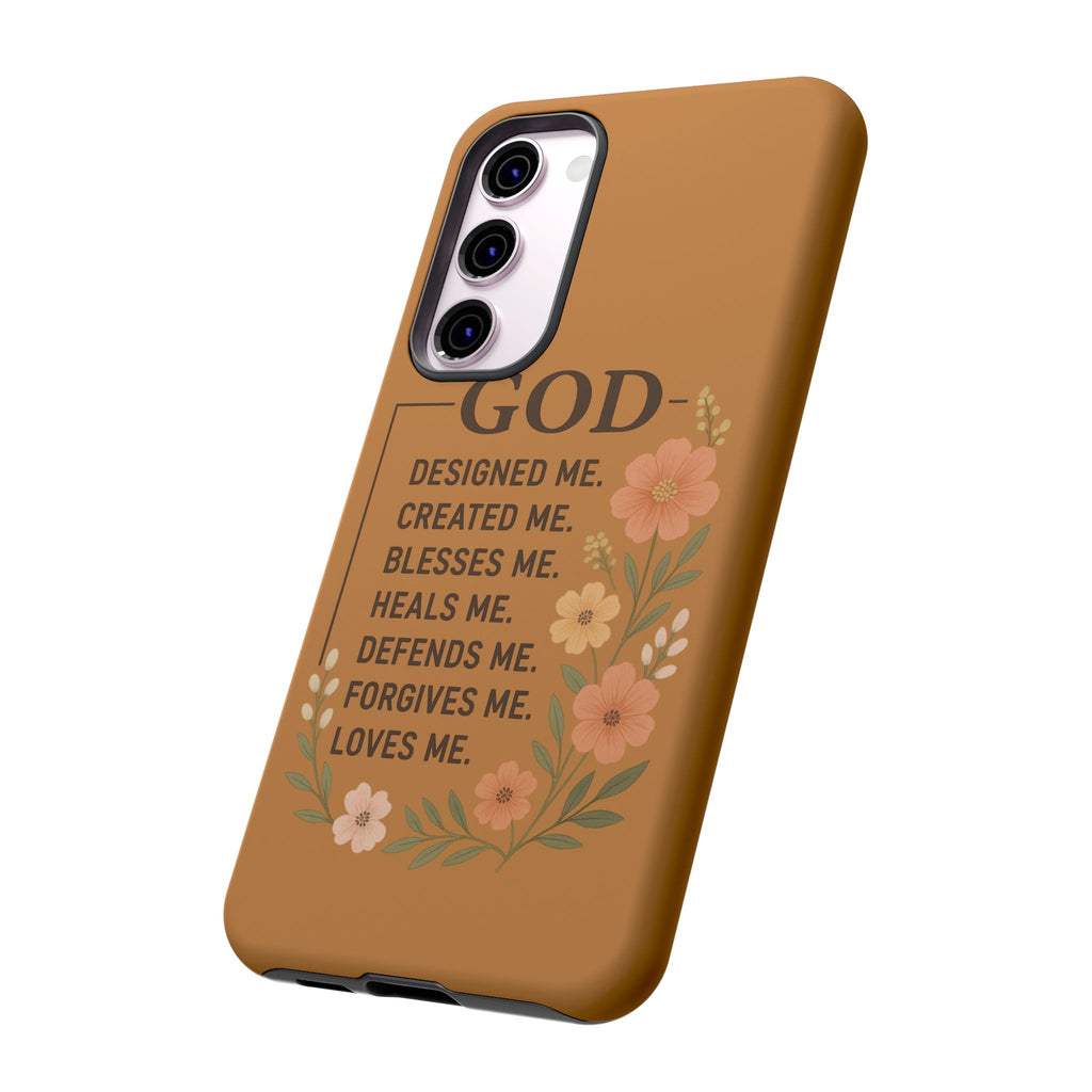 "GOD Designed Me" Floral iPhone Case