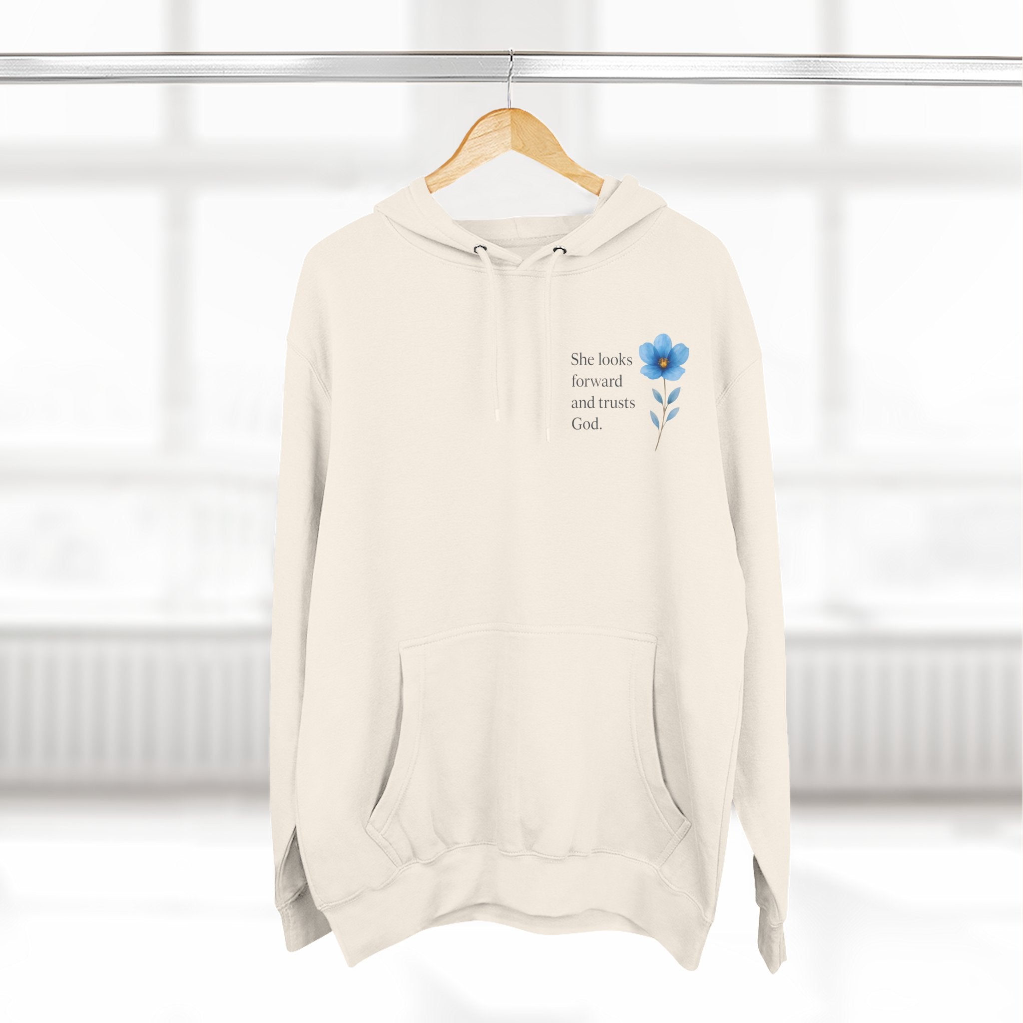 "She Looks Back and Thanks God" Comfort Pullover - IronFaithCo.