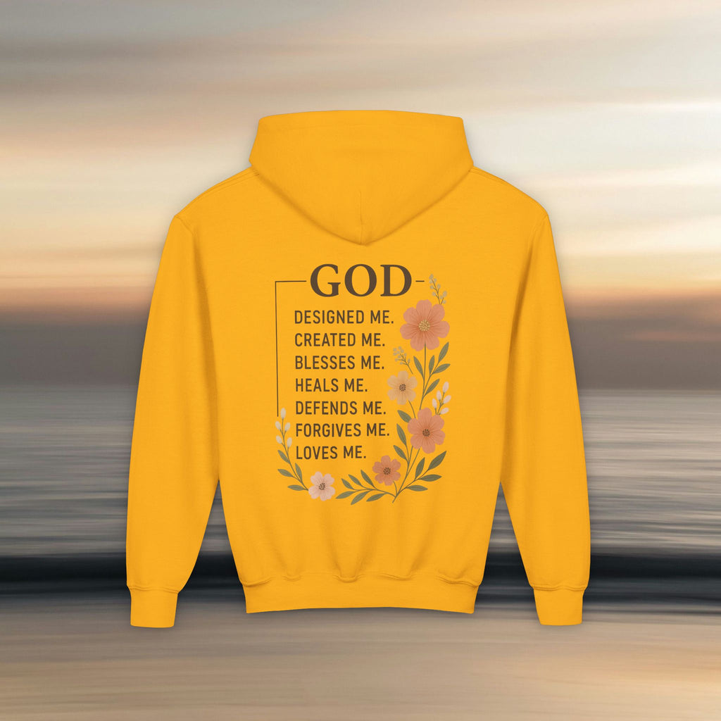 Iron Faith Co. | Gods creation | Girls Youth Heavy Blend Hooded Sweatshirt