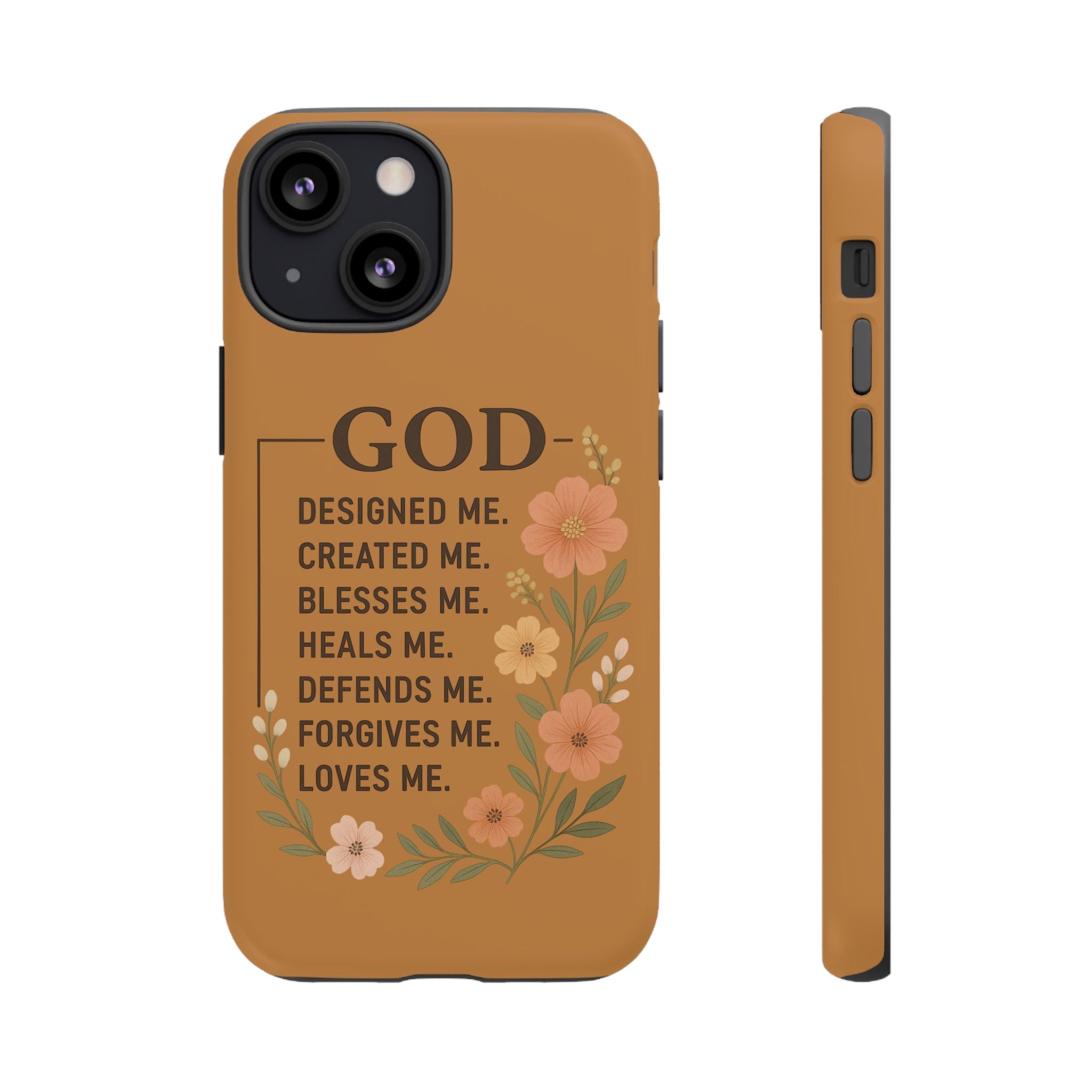"GOD Designed Me" Floral iPhone Case