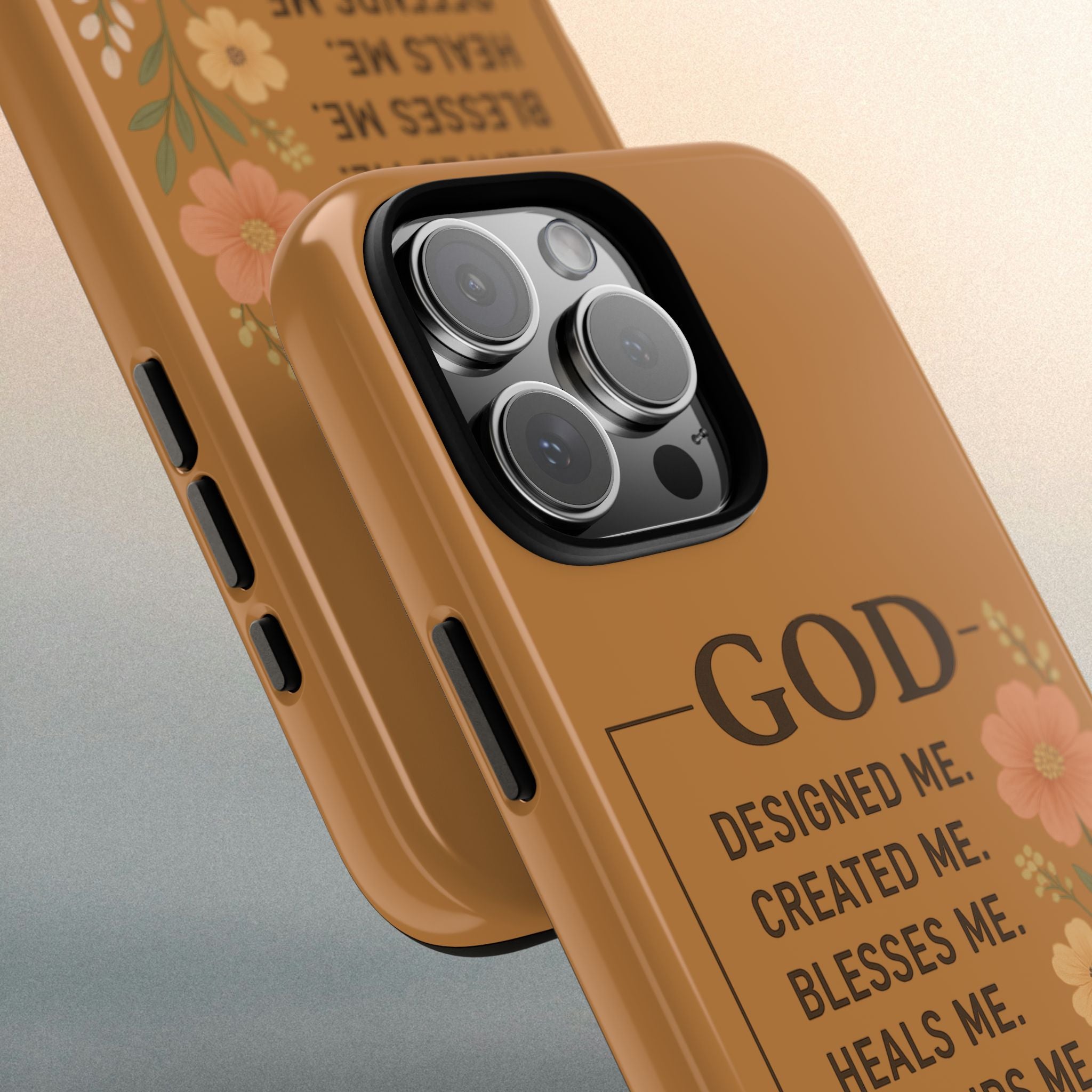 "GOD Designed Me" Floral iPhone Case
