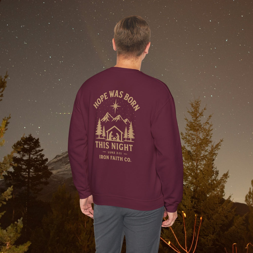 Hope Was Born This Night Sweatshirt - IronFaithCo.
