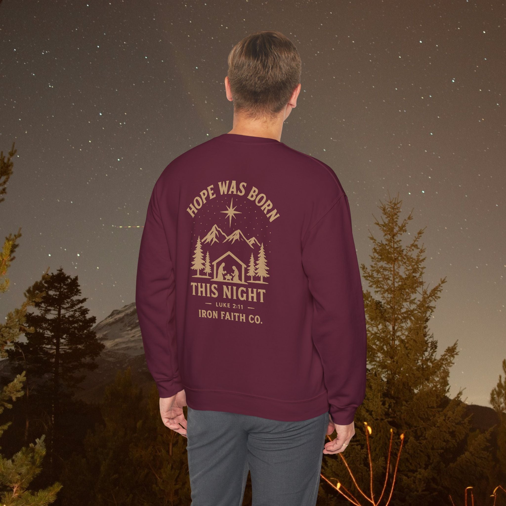 Hope Was Born This Night Sweatshirt - IronFaithCo.