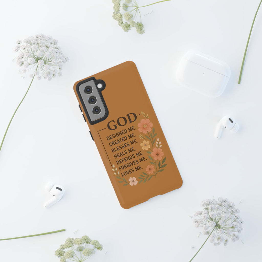 "GOD Designed Me" Floral iPhone Case