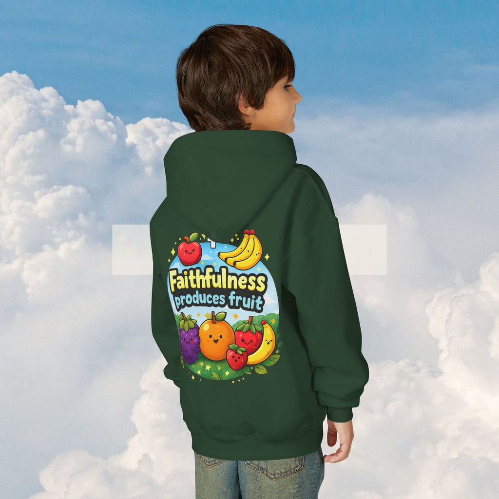 Youth Hoodie — "Faithfulness Produces Fruit"