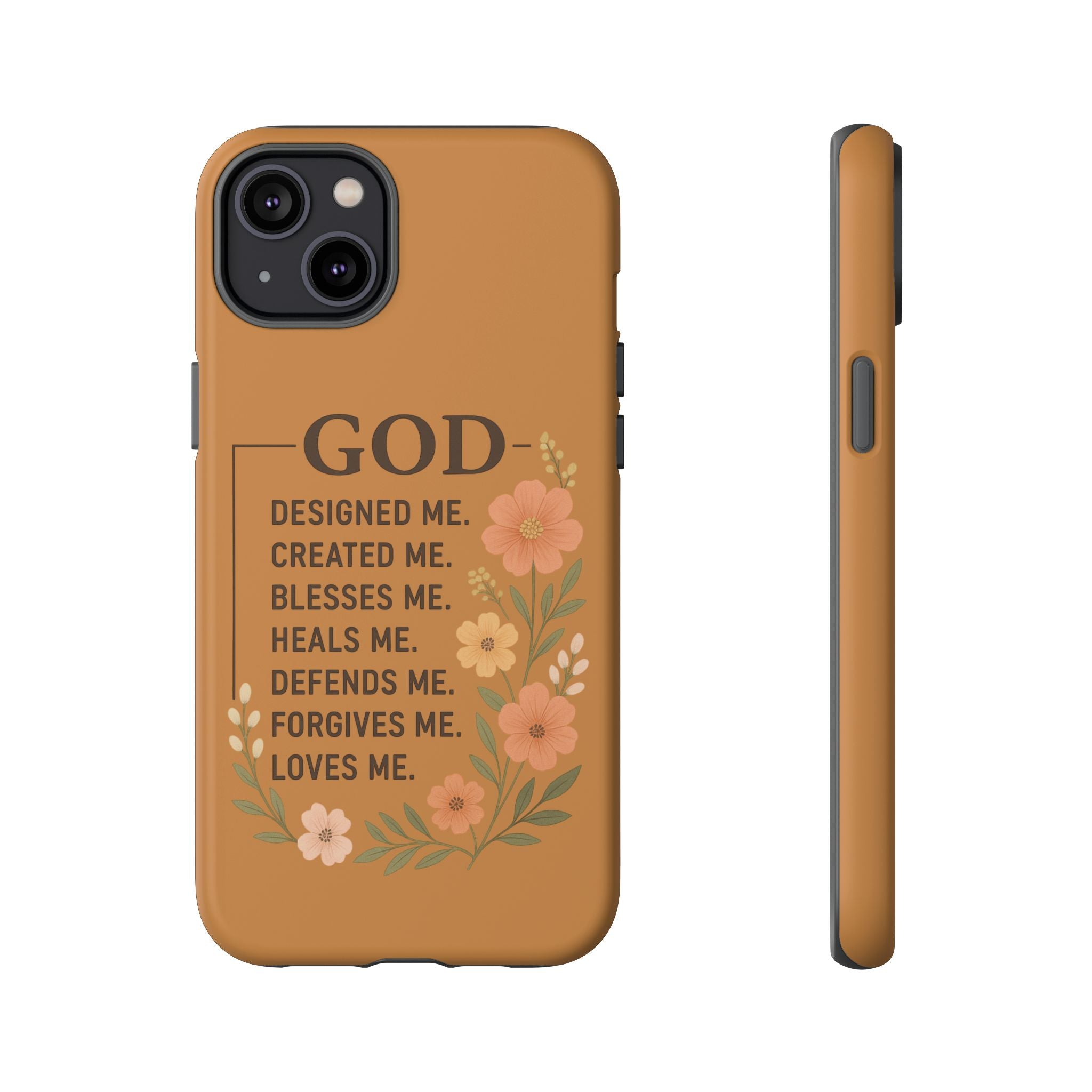 "GOD Designed Me" Floral iPhone Case