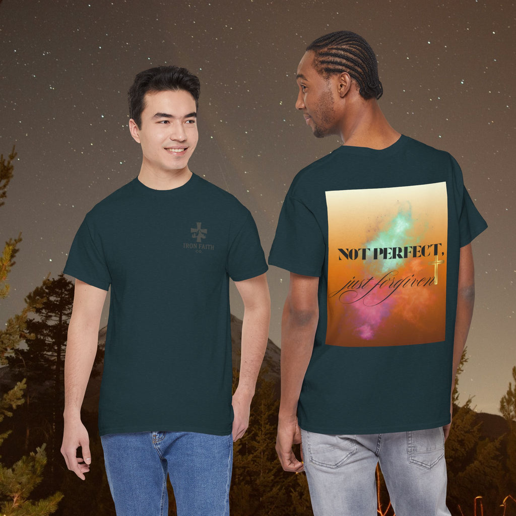 Iron Faith Co | Not Perfect, Just Forgiven - Unisex Heavy Cotton T-Shirt