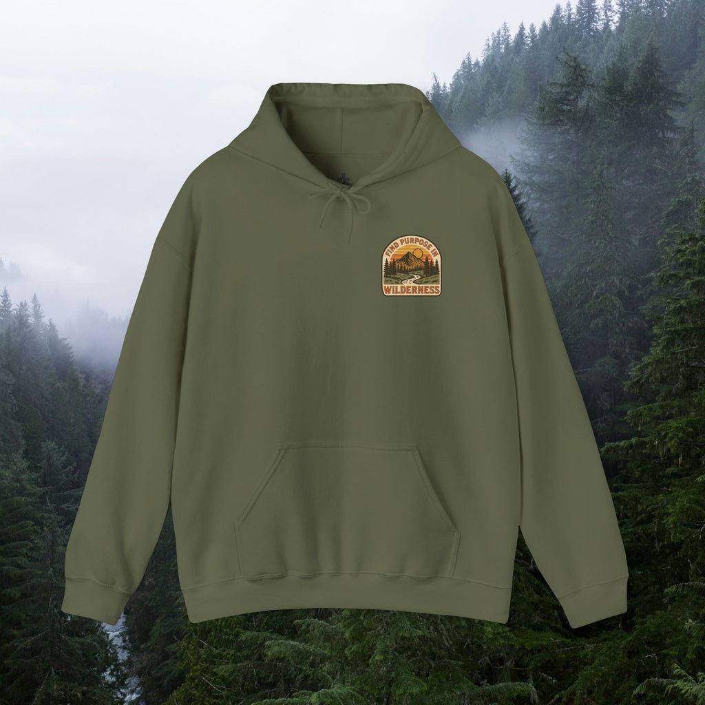 Find purpose in wilderness| Iron Faith Co. | Comfortable Heavy Blend Sweatshirt