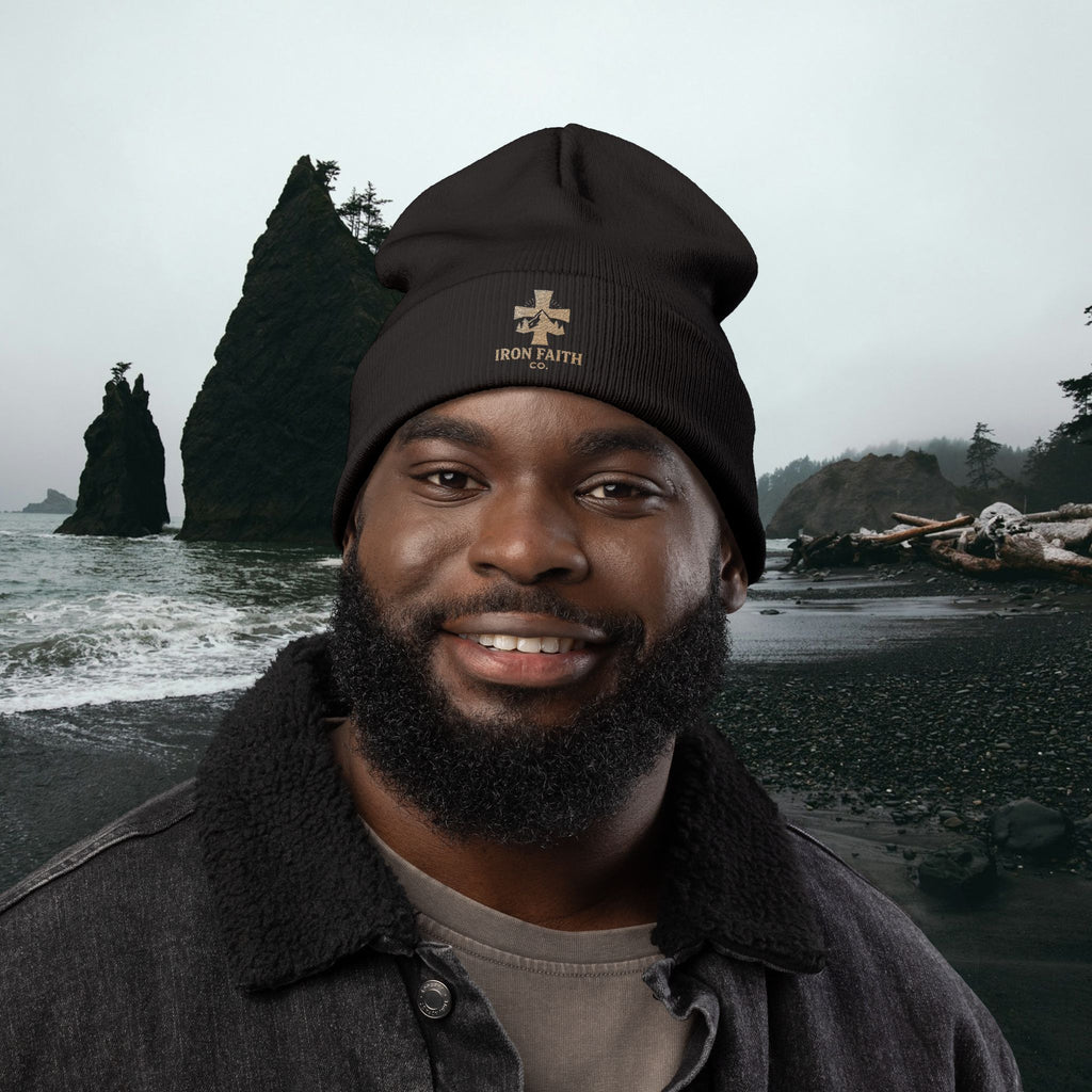 Iron Faith Co. | Knit Beanie (Embroidery)