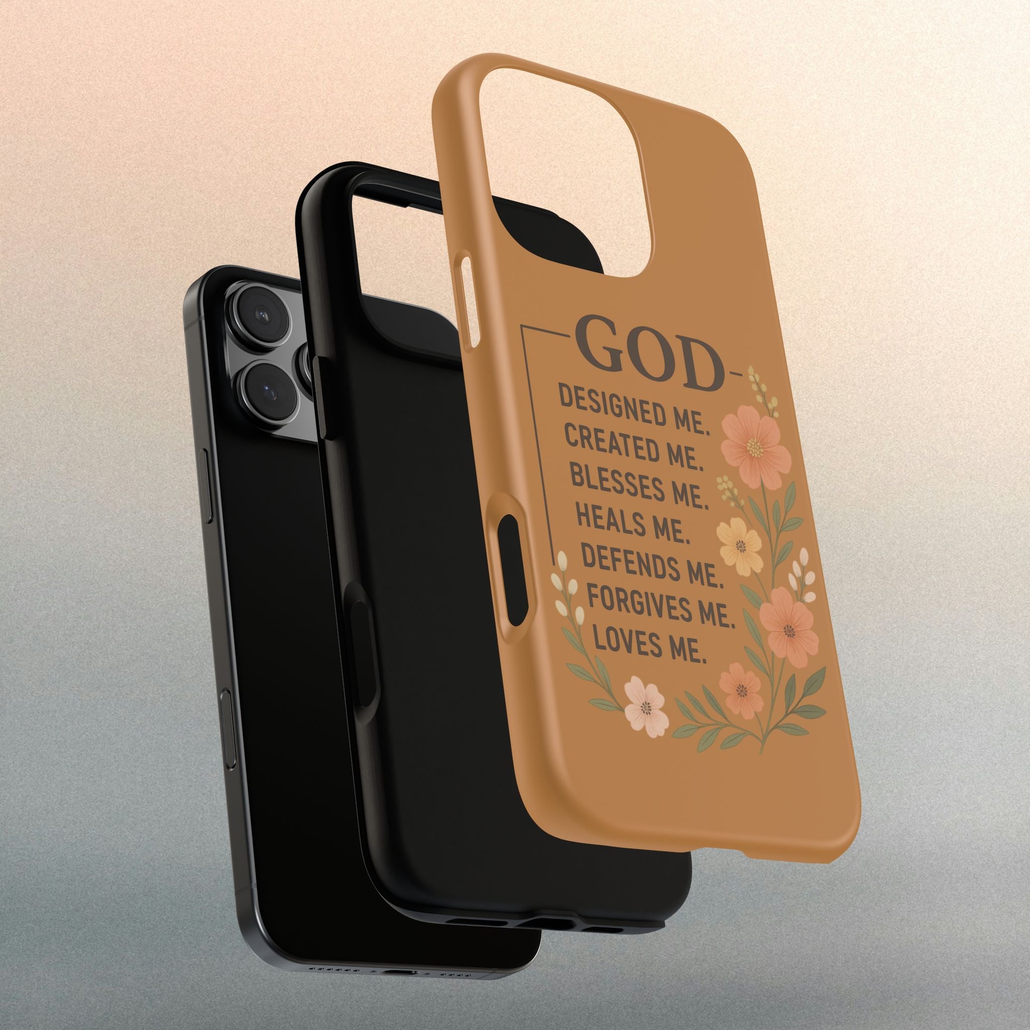 "GOD Designed Me" Floral iPhone Case