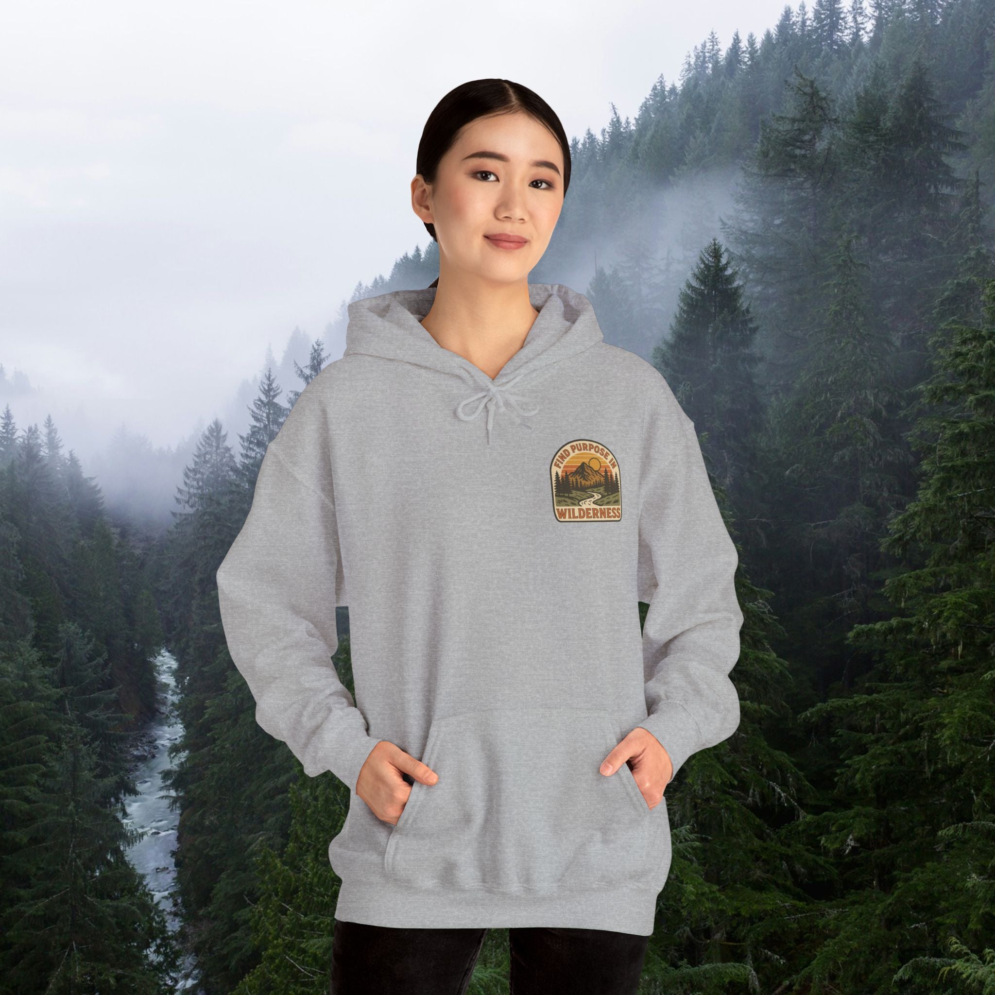 Find purpose in wilderness| Iron Faith Co. | Comfortable Heavy Blend Sweatshirt
