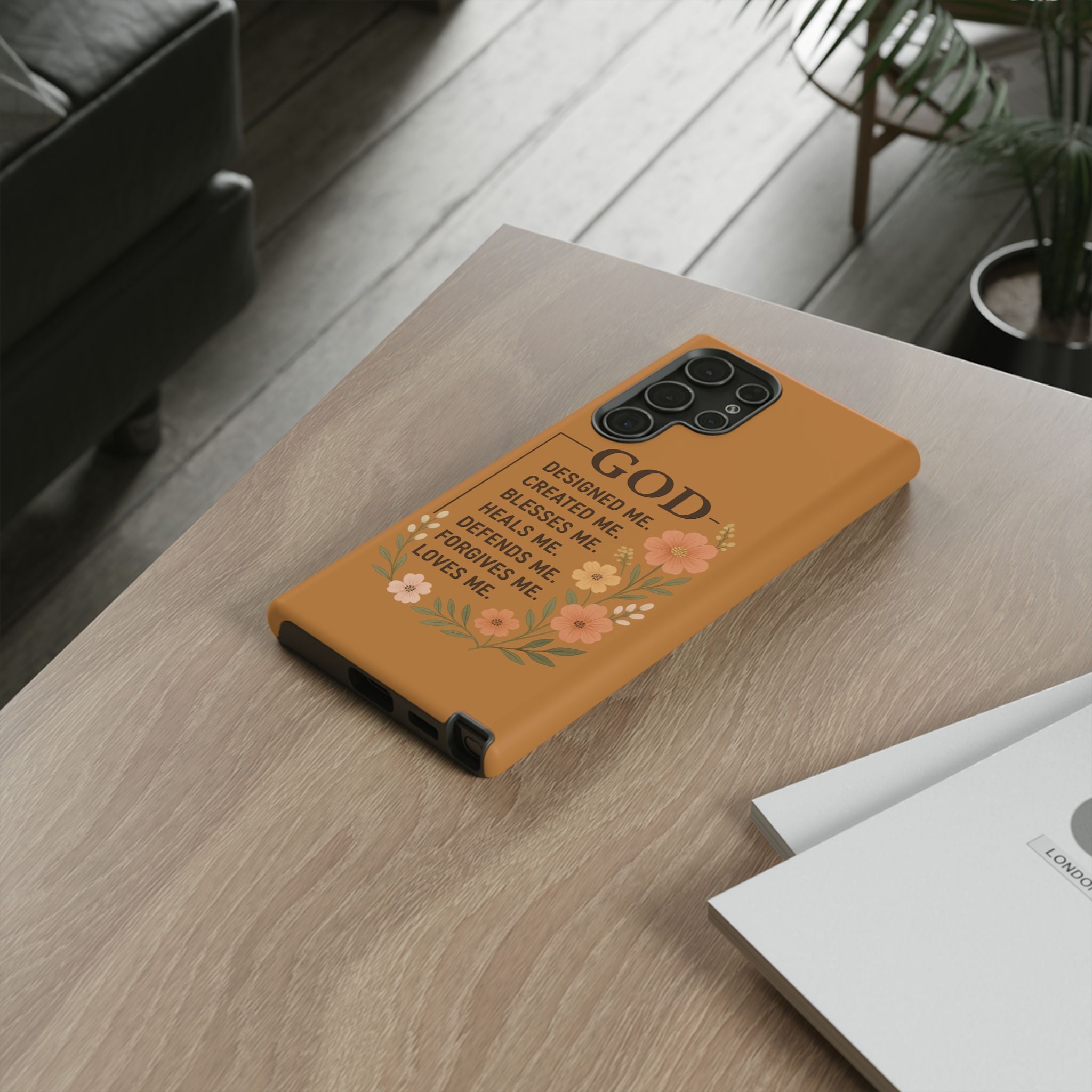 "GOD Designed Me" Floral iPhone Case