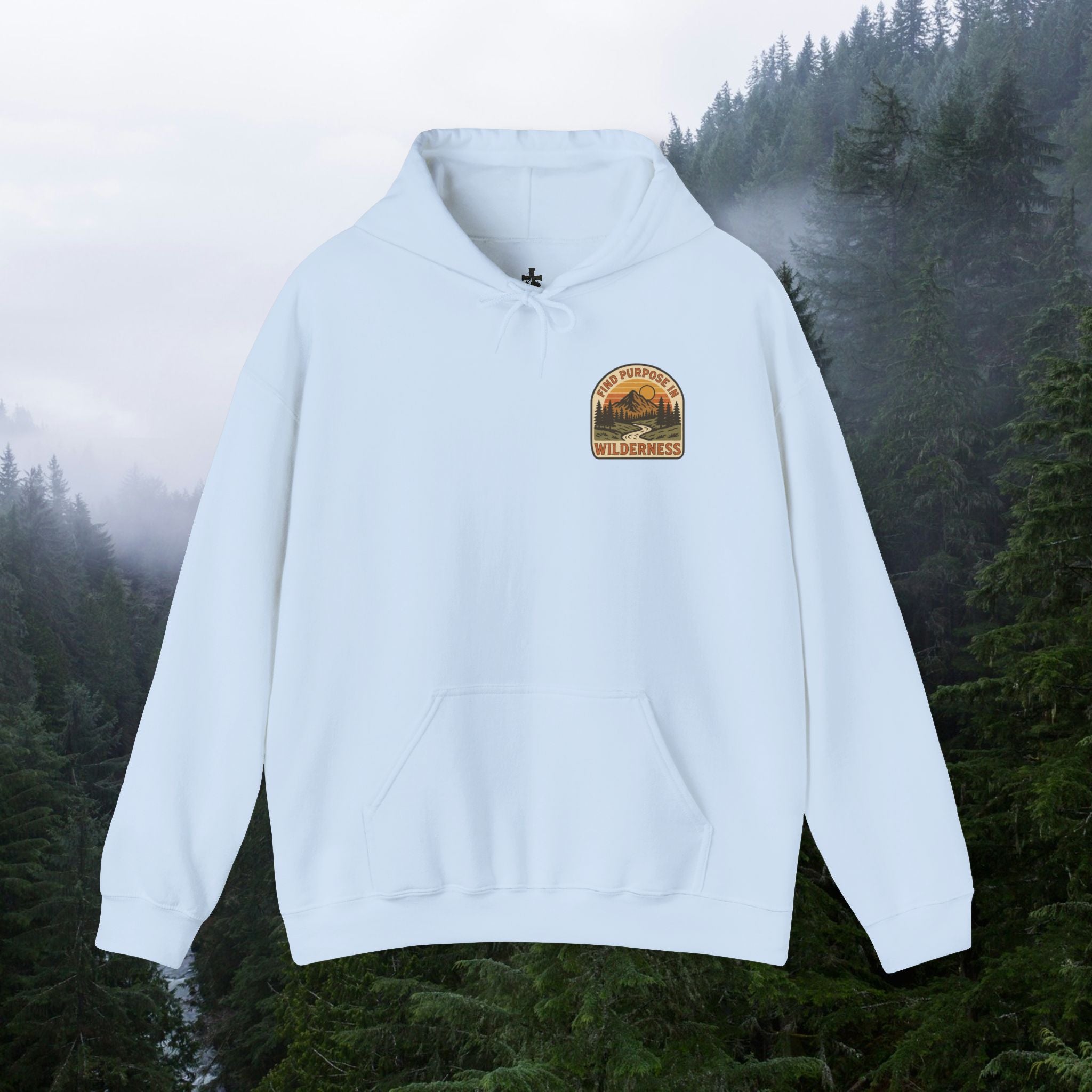Find purpose in wilderness| Iron Faith Co. | Comfortable Heavy Blend Sweatshirt