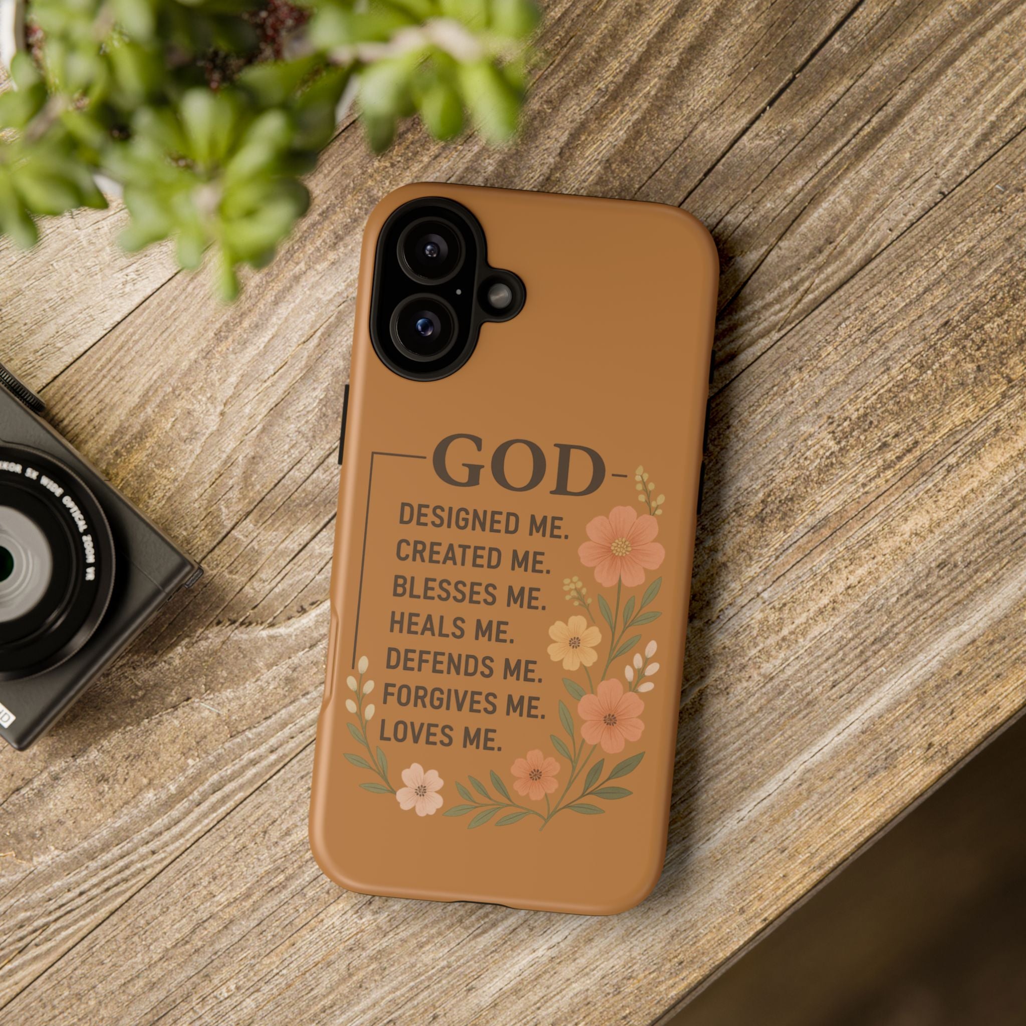"GOD Designed Me" Floral iPhone Case