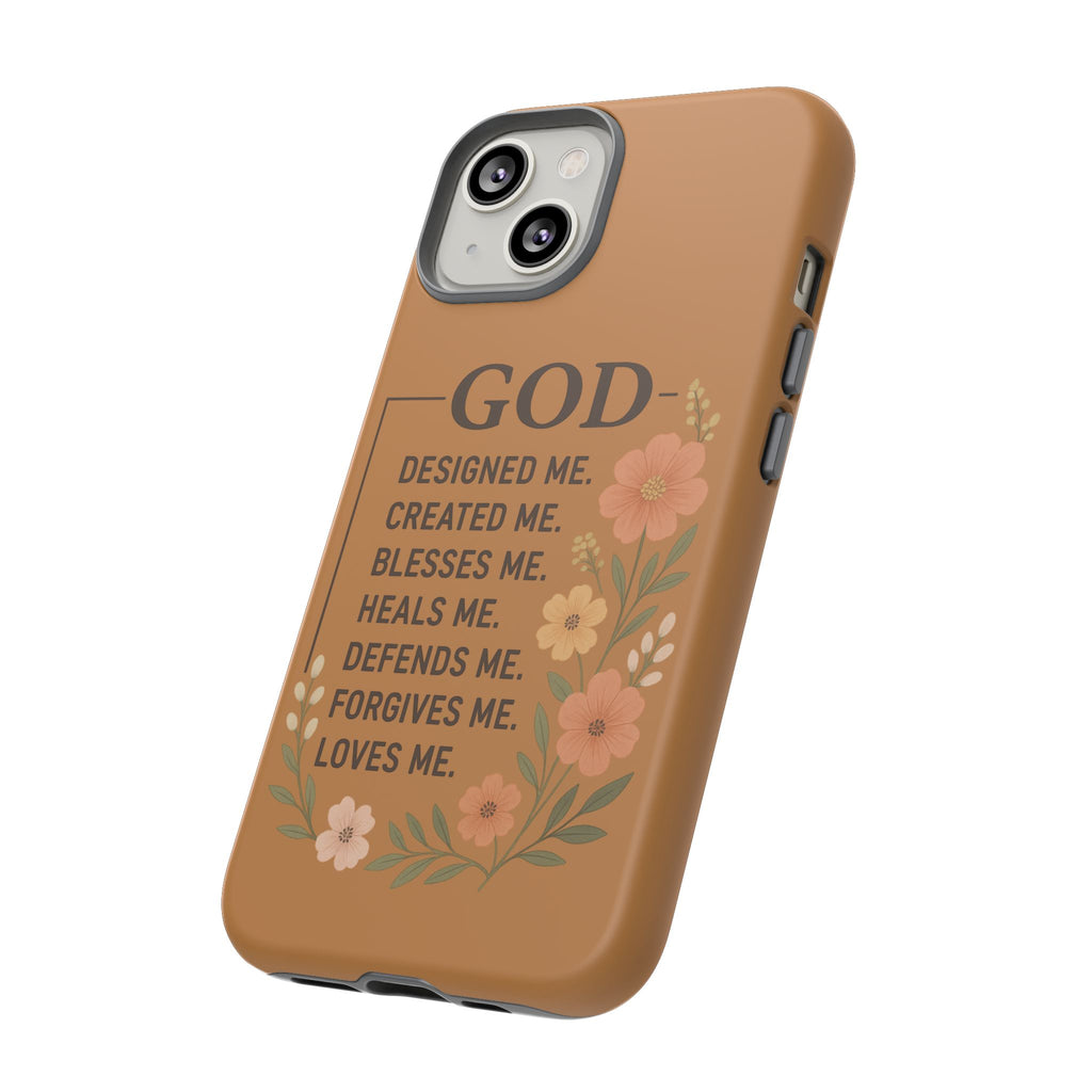 "GOD Designed Me" Floral iPhone Case