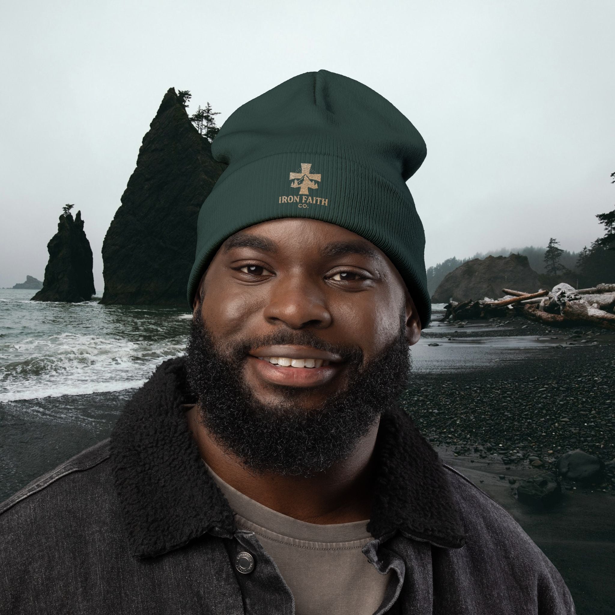 Iron Faith Co. | Knit Beanie (Embroidery)