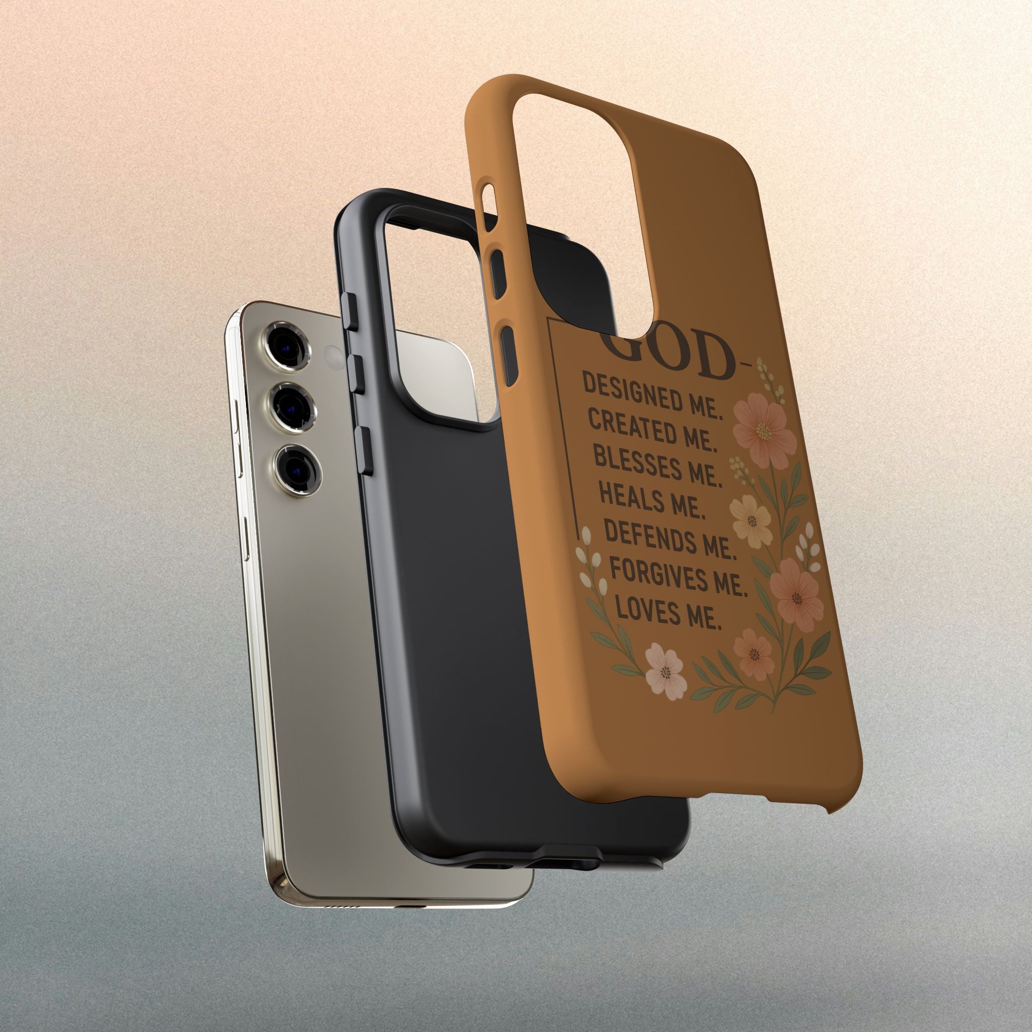 "GOD Designed Me" Floral iPhone Case