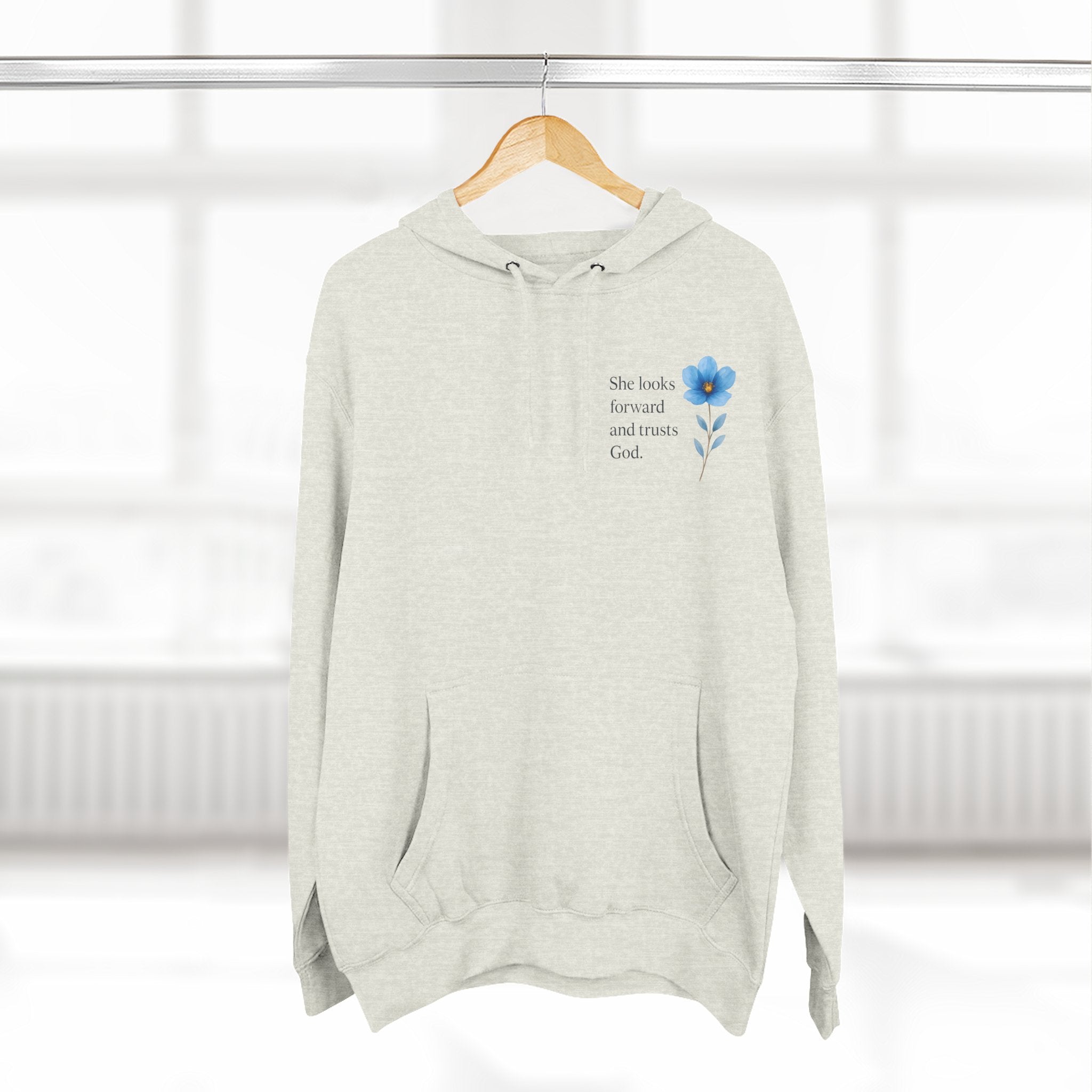 "She Looks Back and Thanks God" Comfort Pullover - IronFaithCo.