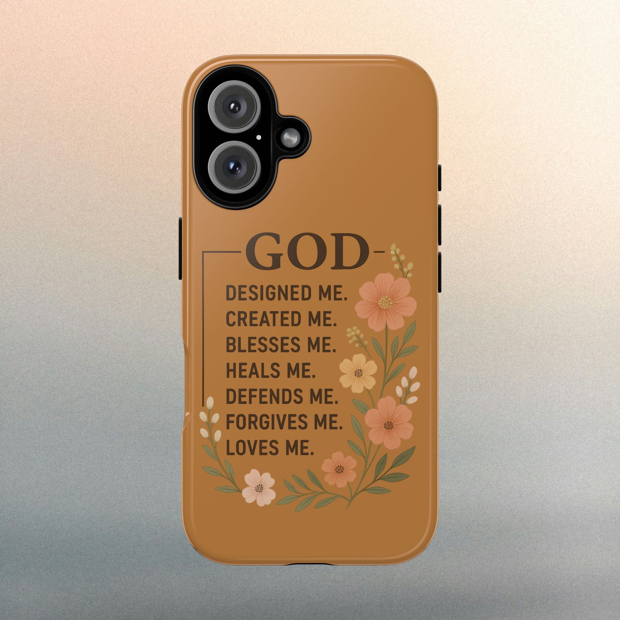 "GOD Designed Me" Floral iPhone Case