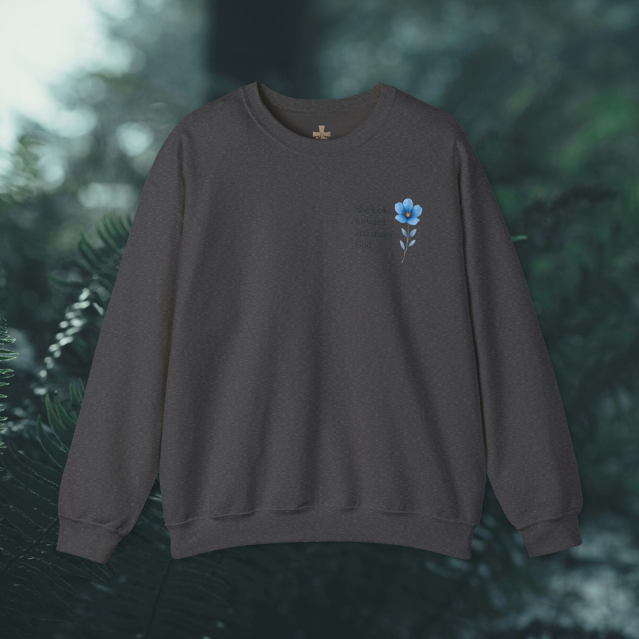 She Looks Back and Thanks God Floral Sweatshirt - Iron Faith Co.