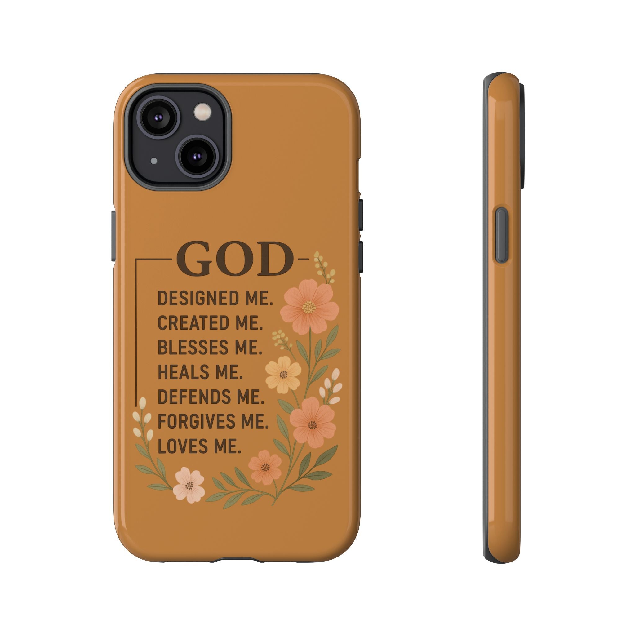 "GOD Designed Me" Floral iPhone Case