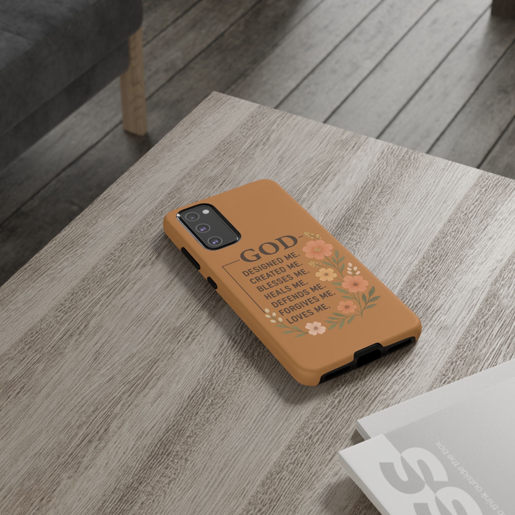 "GOD Designed Me" Floral iPhone Case