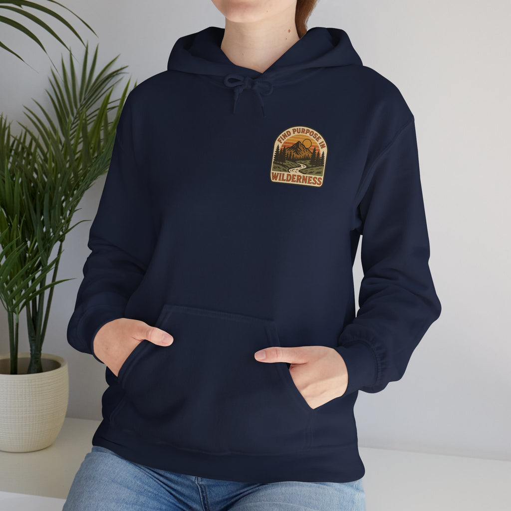 Find purpose in wilderness| Iron Faith Co. | Comfortable Heavy Blend Sweatshirt
