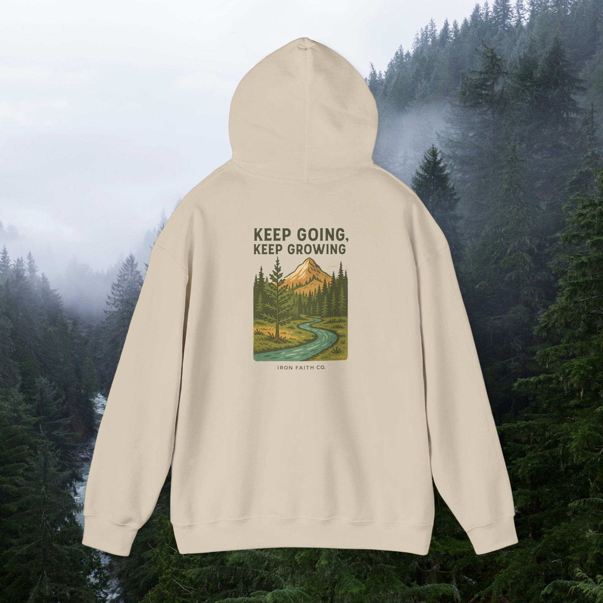 Find purpose in wilderness| Iron Faith Co. | Comfortable Heavy Blend Sweatshirt