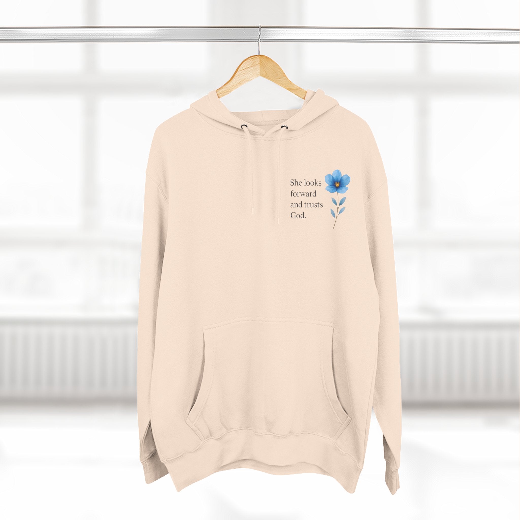 "She Looks Back and Thanks God" Comfort Pullover - IronFaithCo.