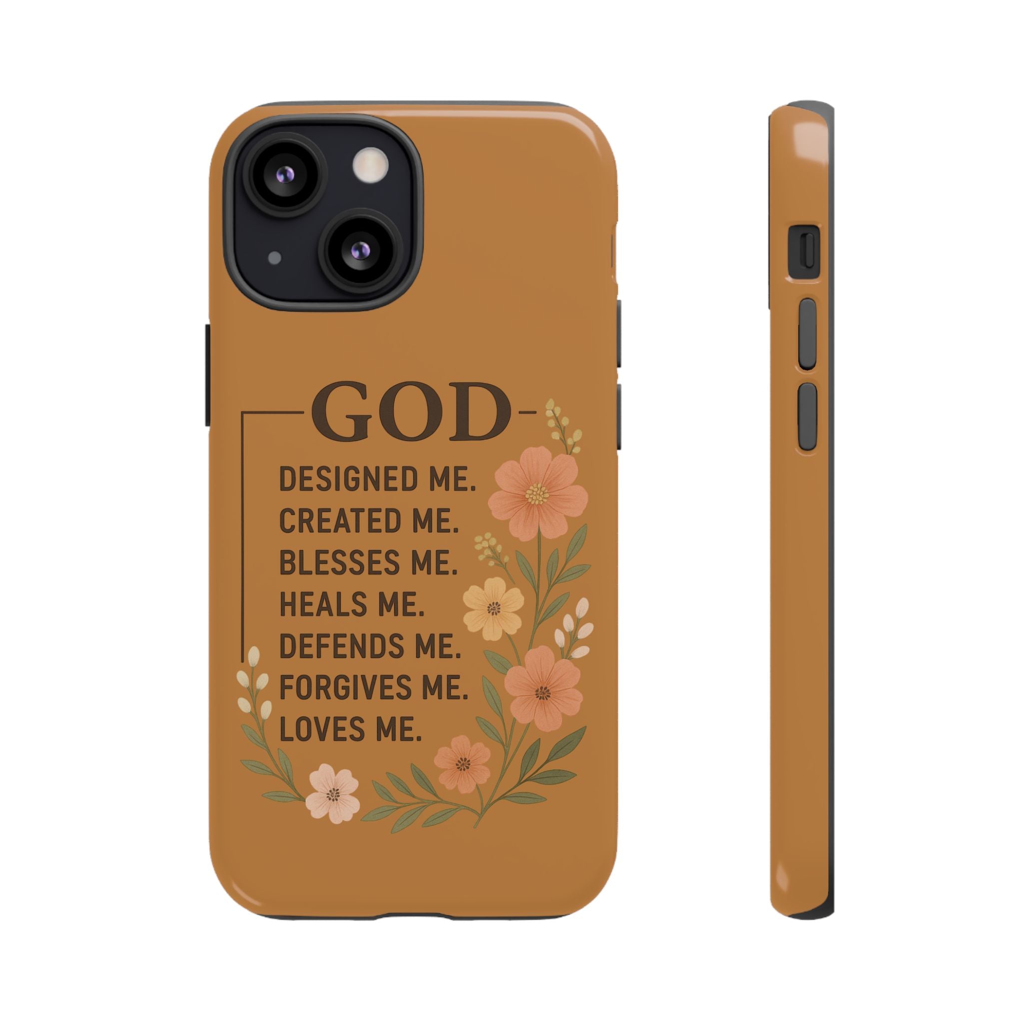 "GOD Designed Me" Floral iPhone Case