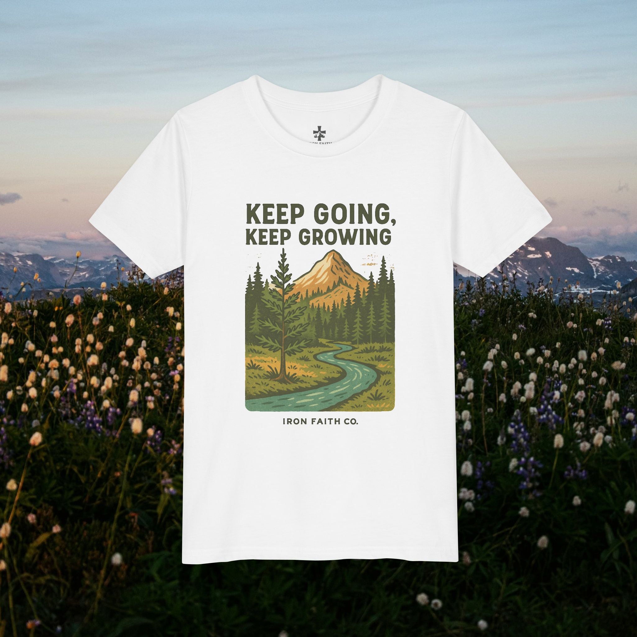 Keep going keep growing | Iron Faith Co. | Youth Short Sleeve Tee