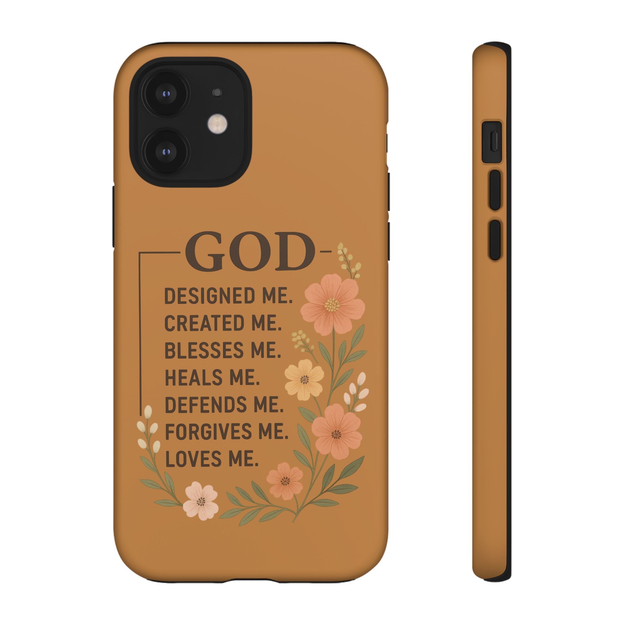 "GOD Designed Me" Floral iPhone Case