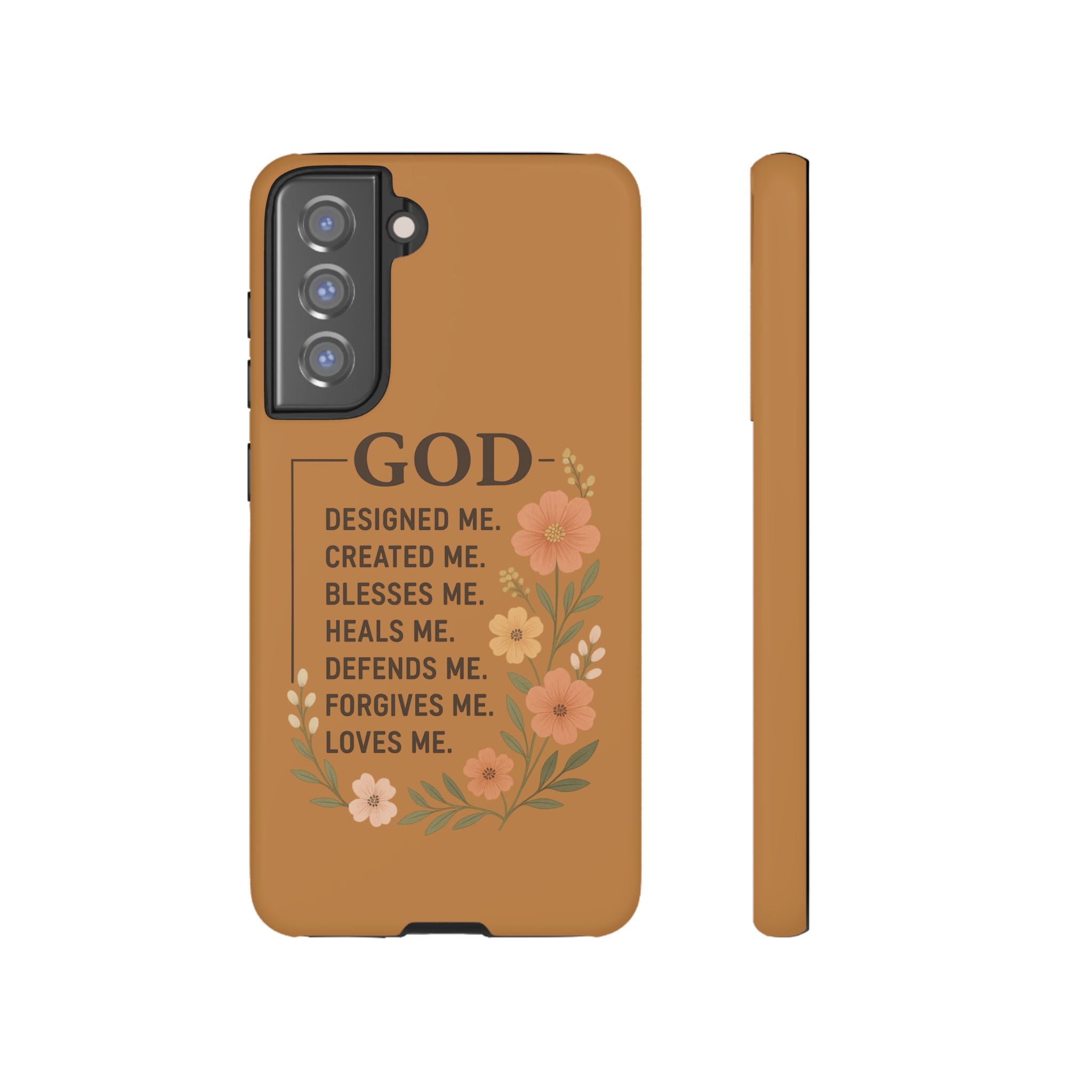 "GOD Designed Me" Floral iPhone Case