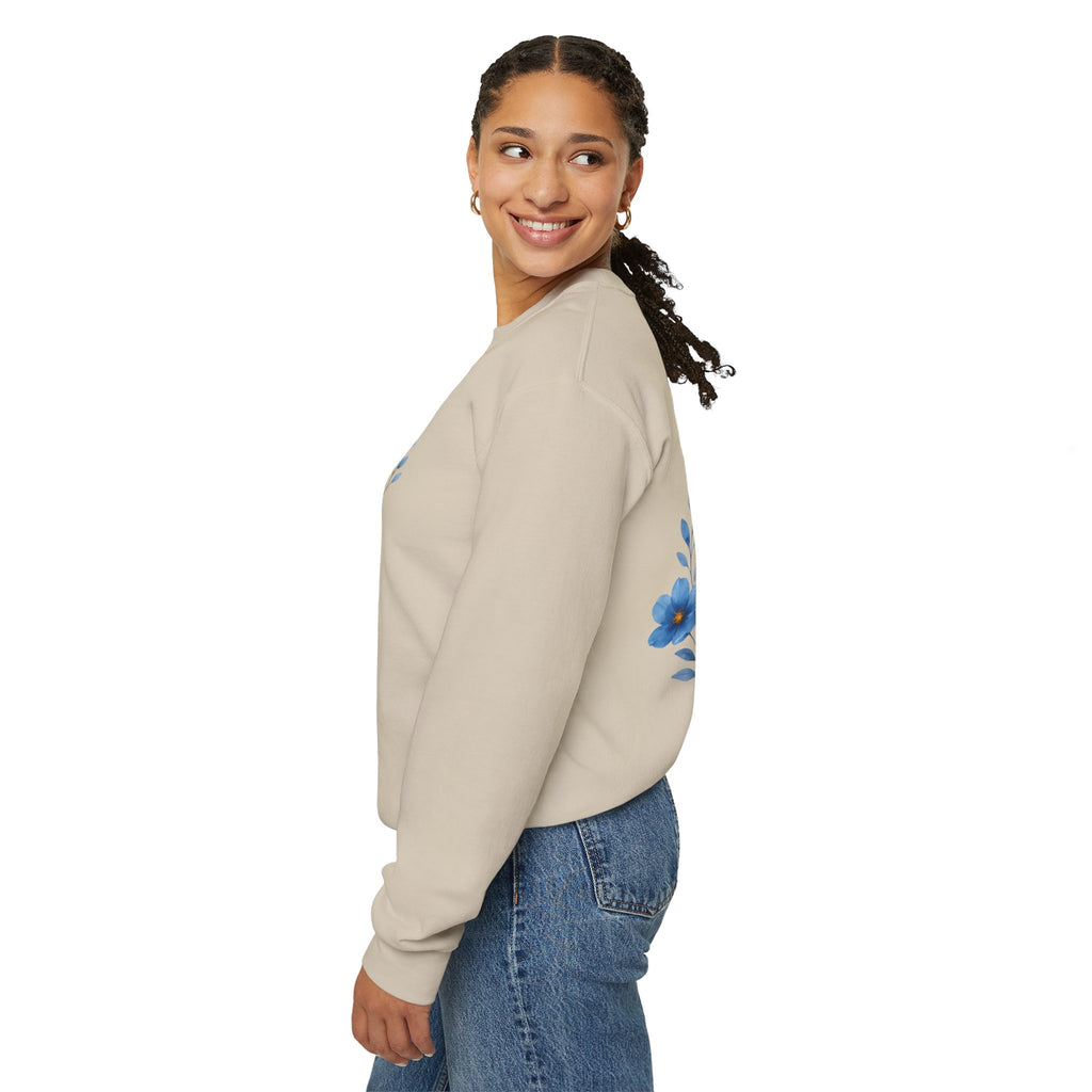 She Looks Back and Thanks God Floral Sweatshirt - Iron Faith Co.