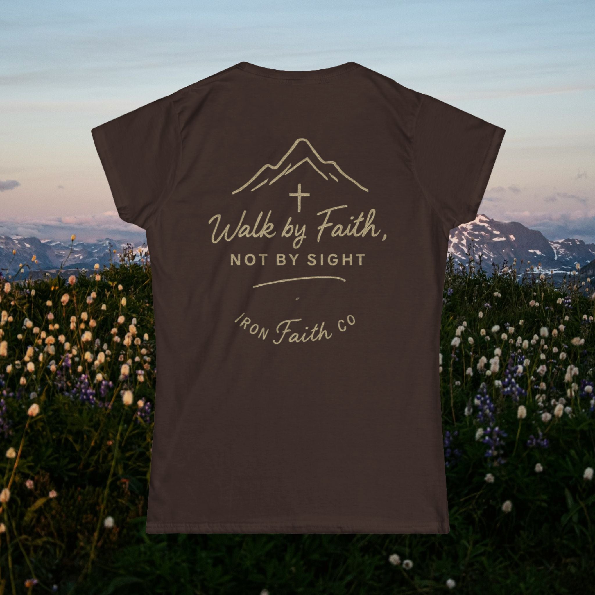 Iron Faith Co. | Walk by Faith | Women's Softstyle Tee